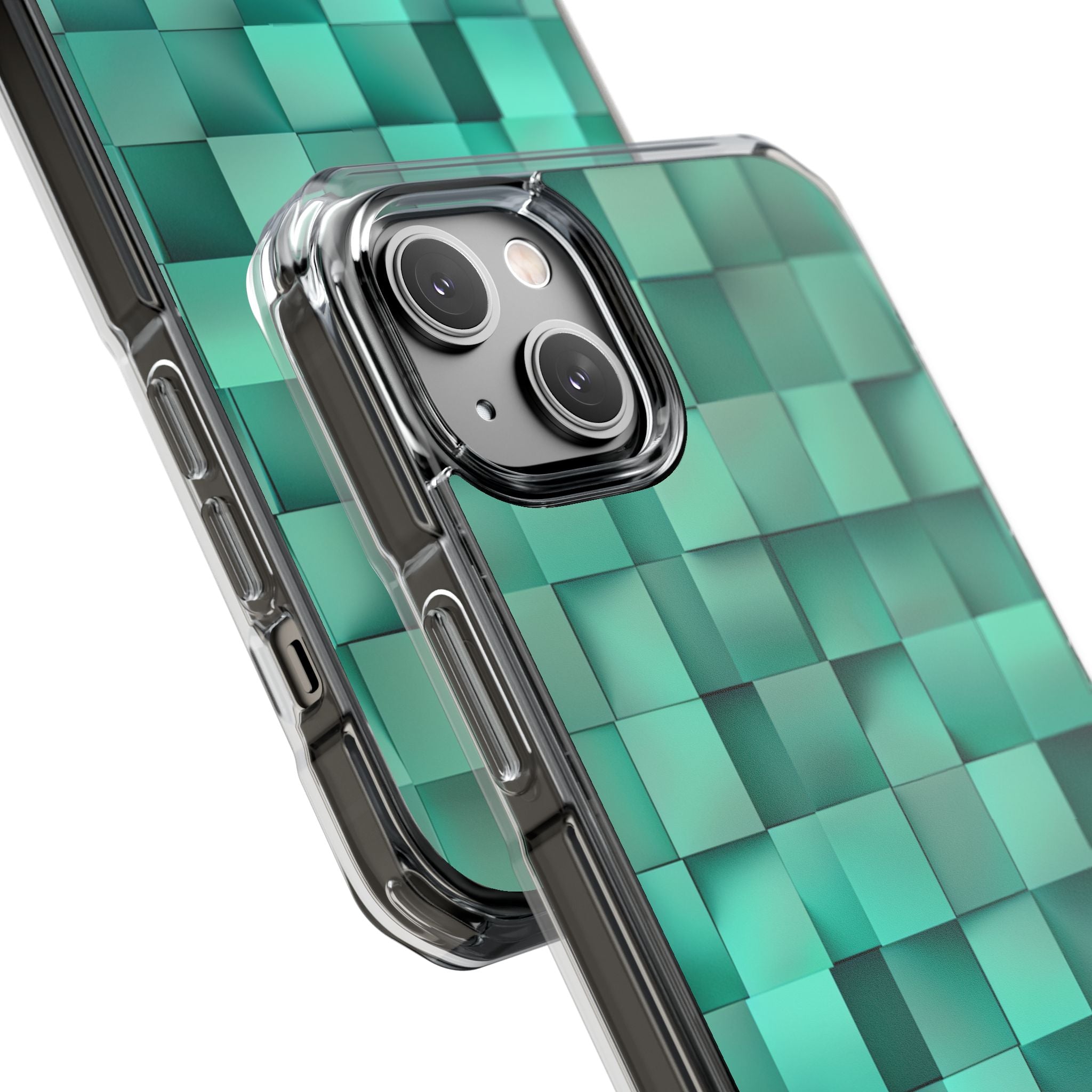 Folded Blue Squares iPhone 14 - Impact Clear+