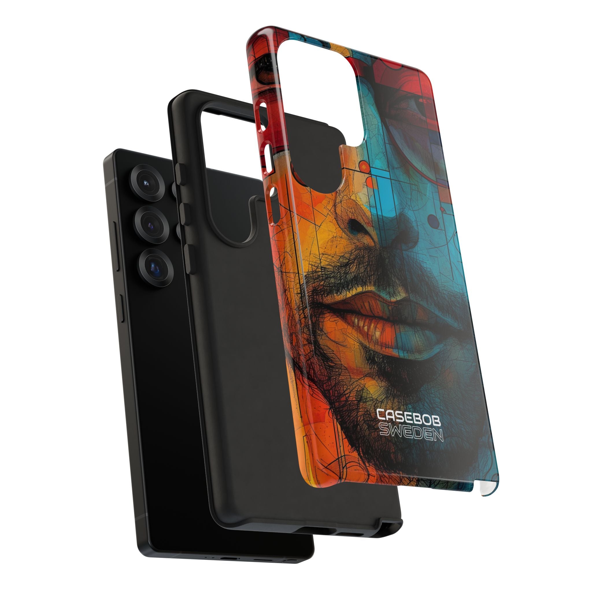 Cubistische Brillen Gezicht Samsung S25 - Tough