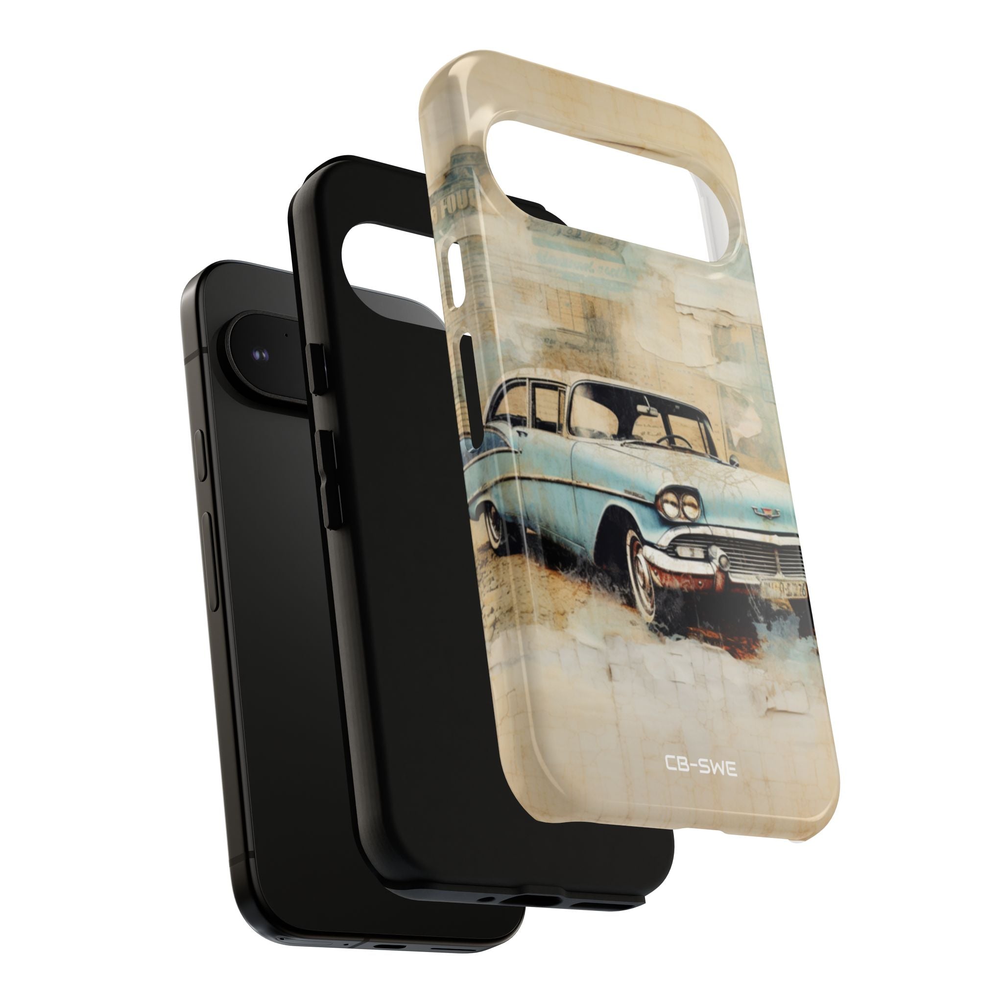 Vintage Car Collage - Google Pixel Case