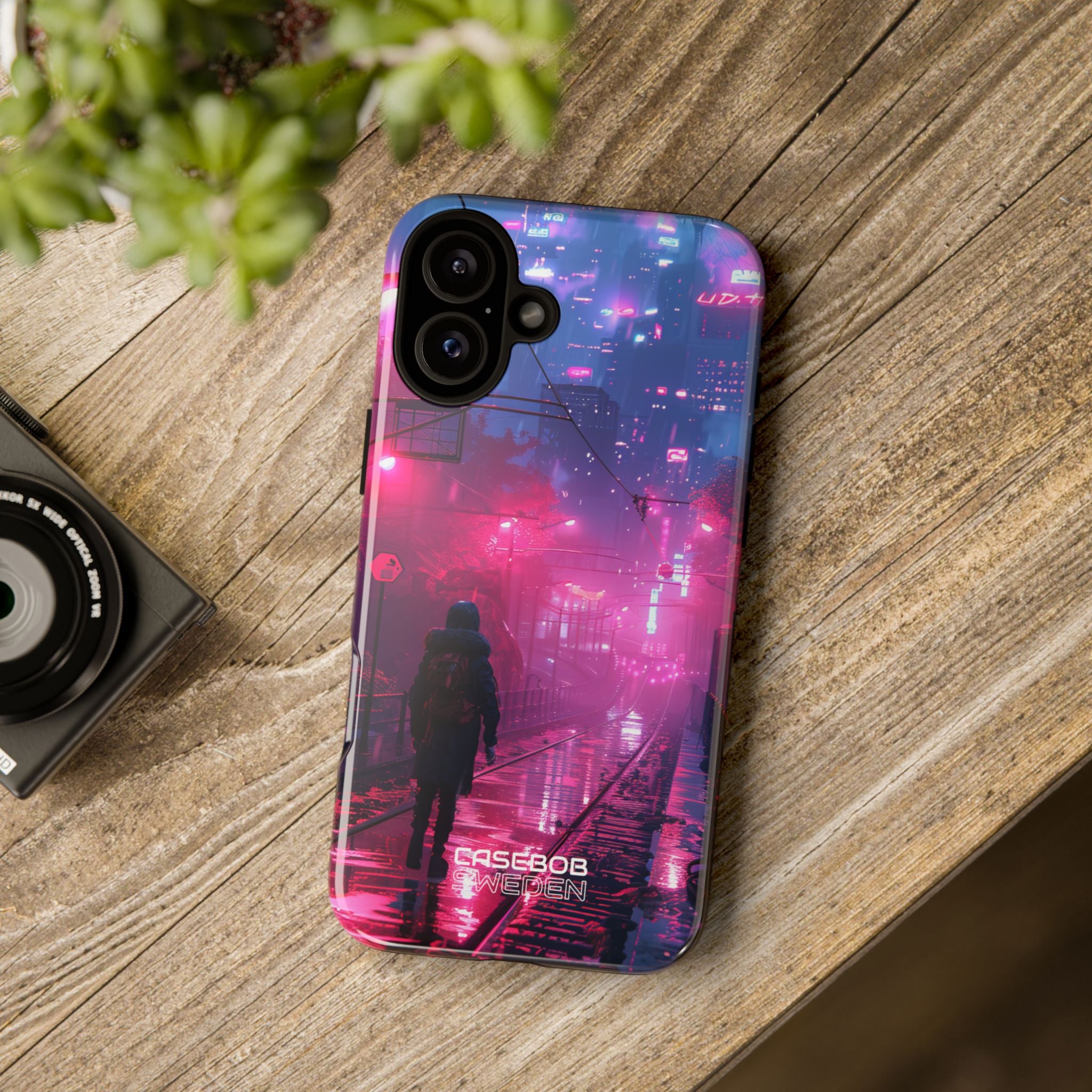 Neon Shadow City iPhone 16 - Robust