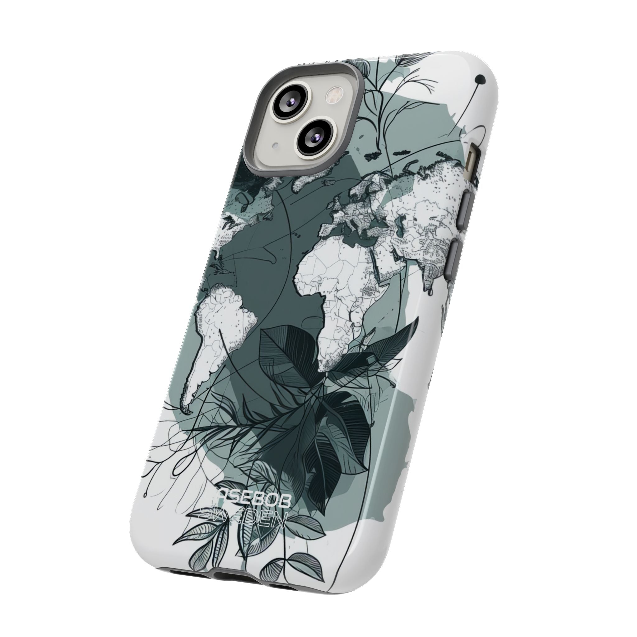 Botanical World Map iPhone 14 - Tough