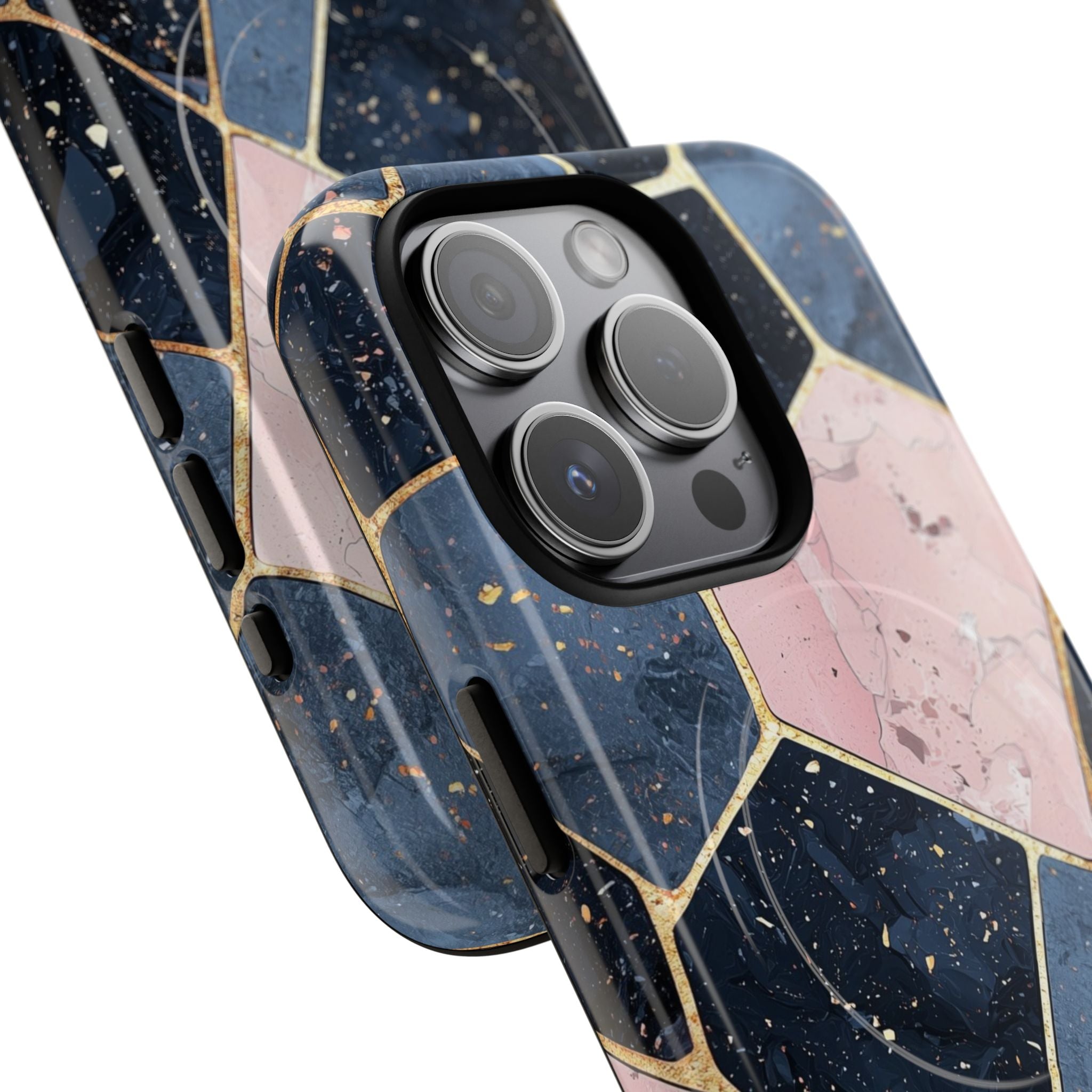 Golden Mosaic iPhone 15 Pro Case - Tough+