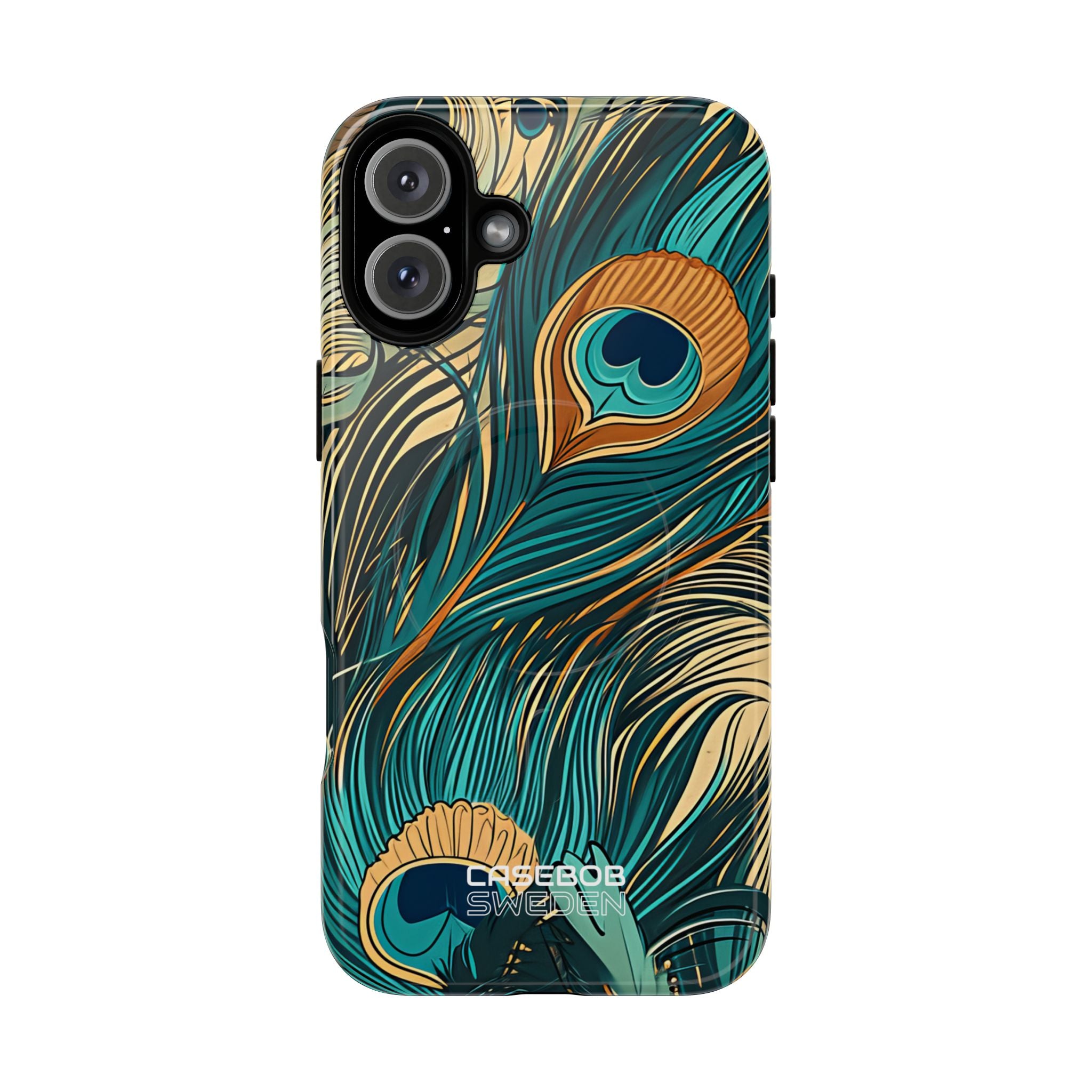 Peacock Feather Whirl iPhone 16 - Tough+