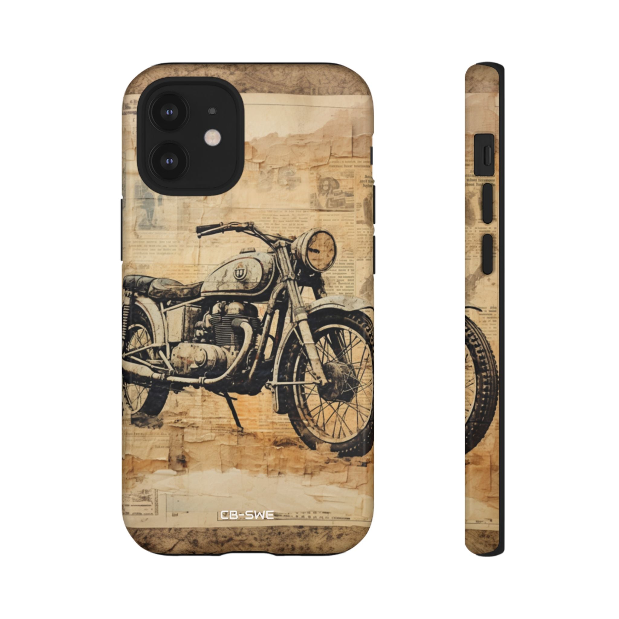 Vintage Motorcycle Collage - iPhone Case