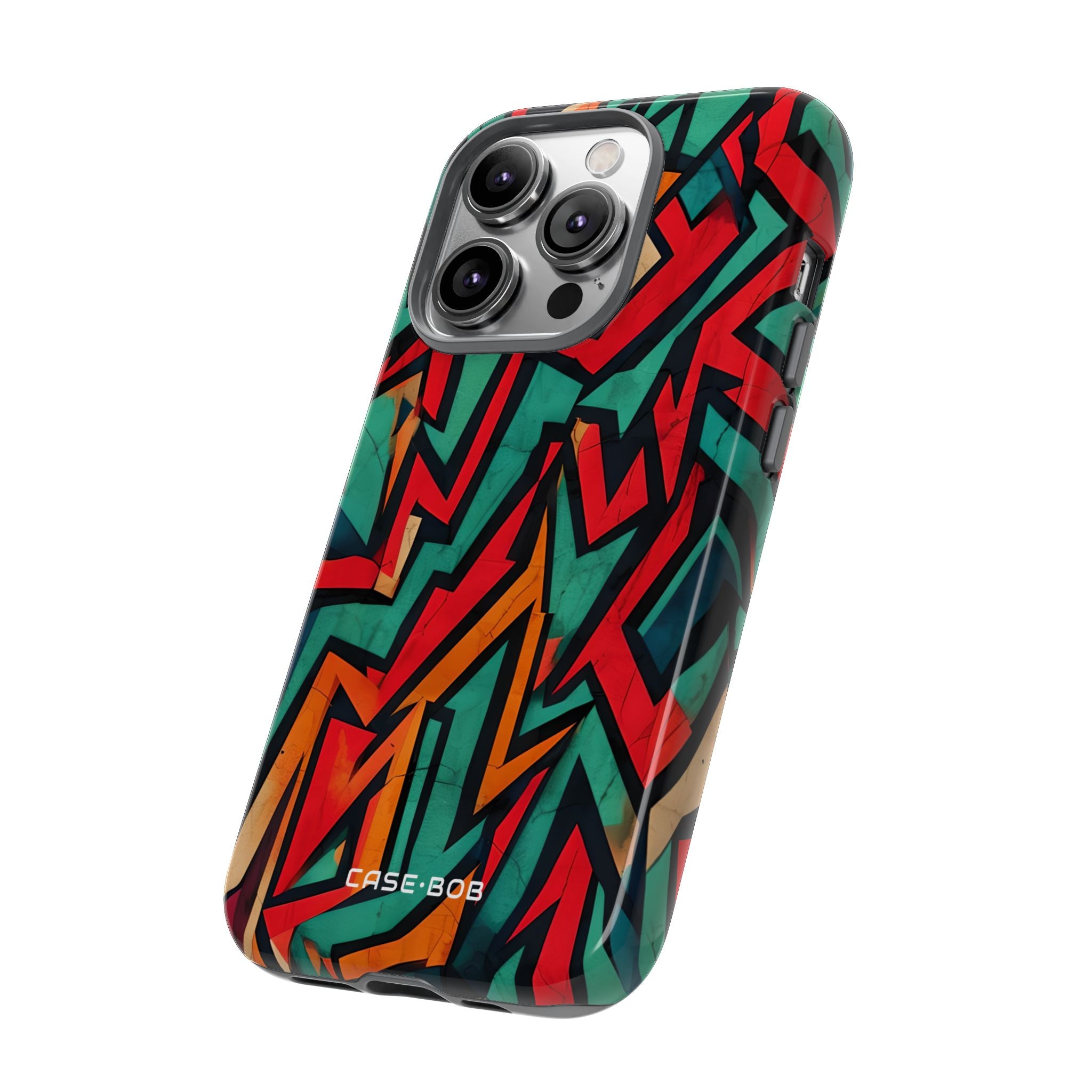 Crimson Zigzag iPhone 14 Pro Case - Tough