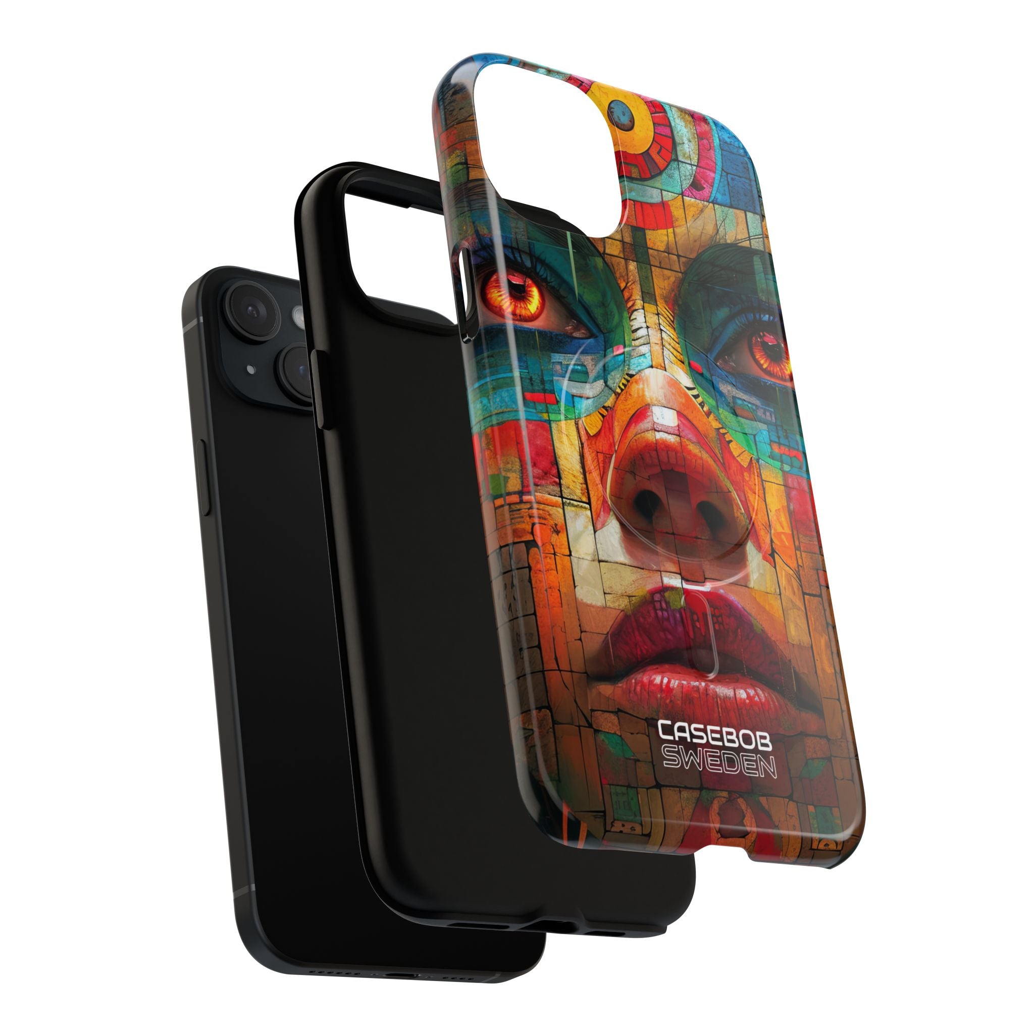 Ritratto Fiamma Geometrica iPhone 15 - Tough+