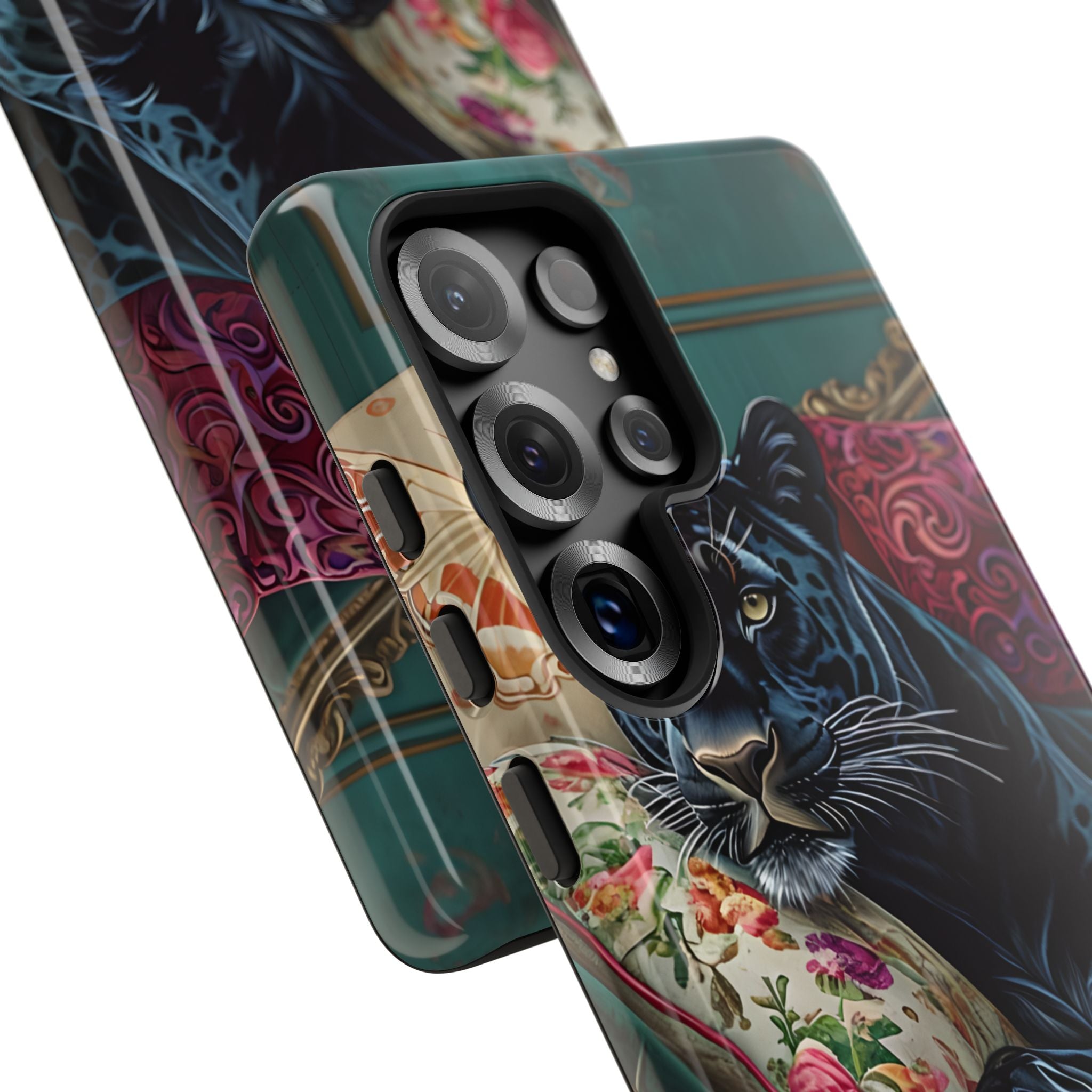 Panther on Vintage Chaise - Samsung Case
