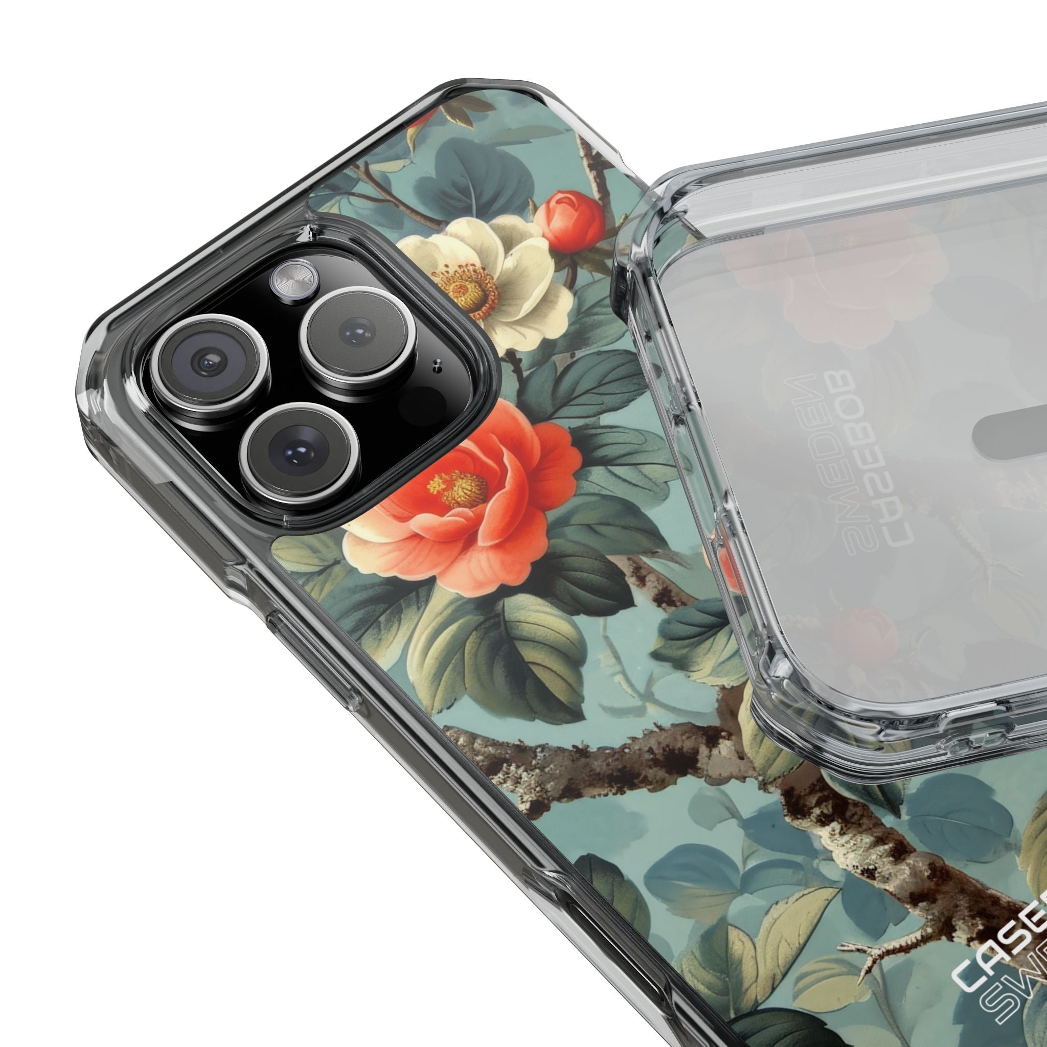 Coral Blossom Tapestry iPhone 16 - Impact Clear+