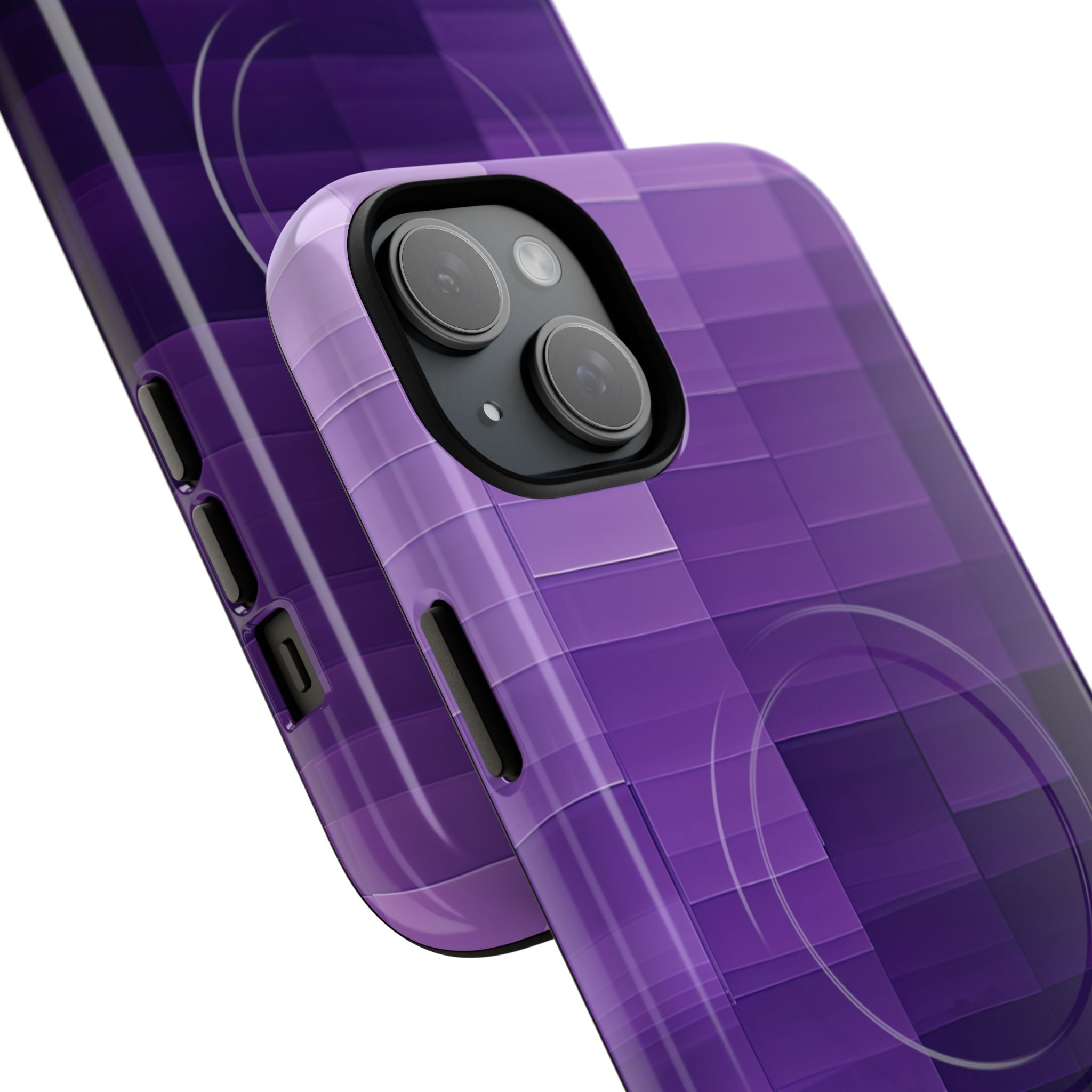 Purple Horizon Grid iPhone 15 - Tough+