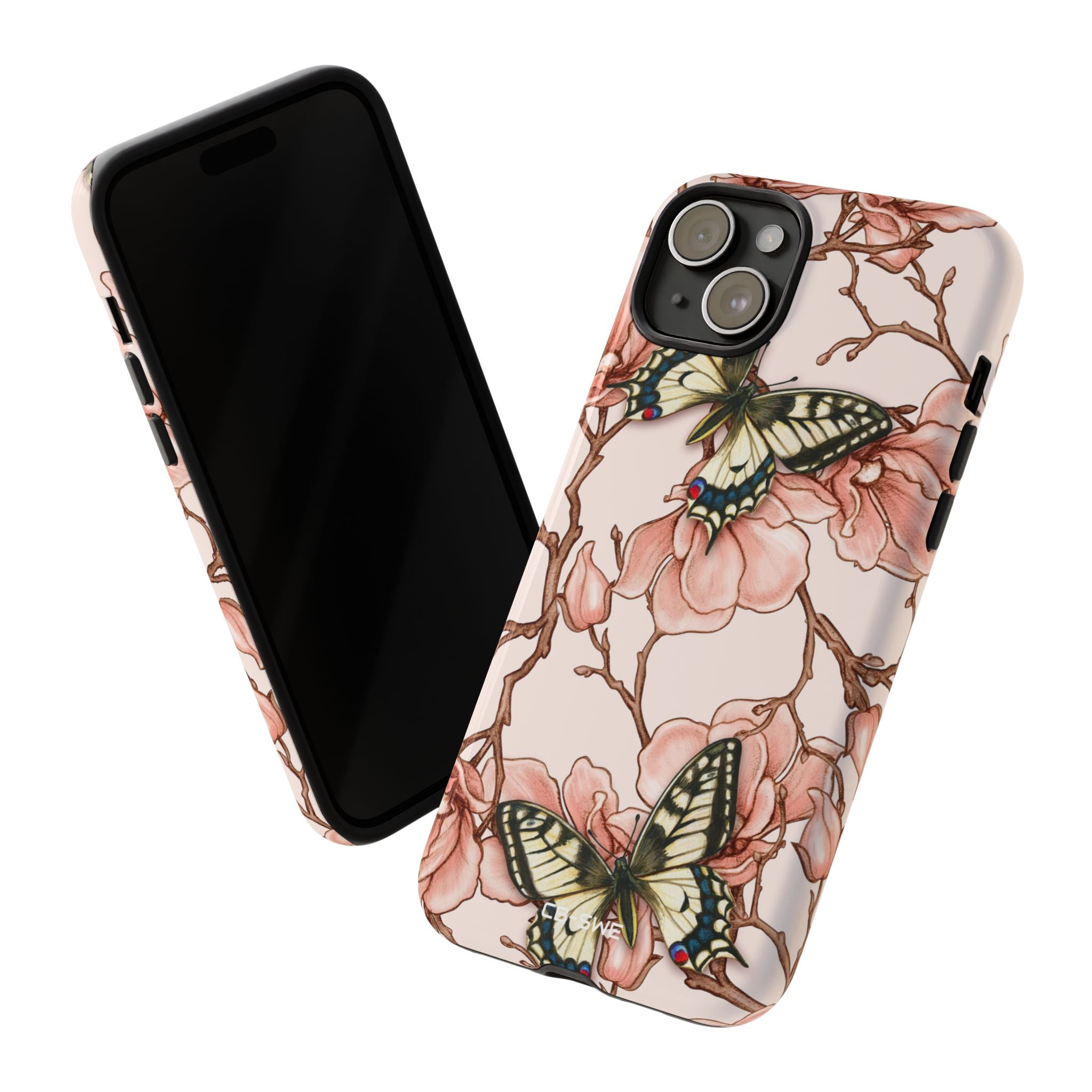 Butterflies and Magnolias Harmony - iPhone Case