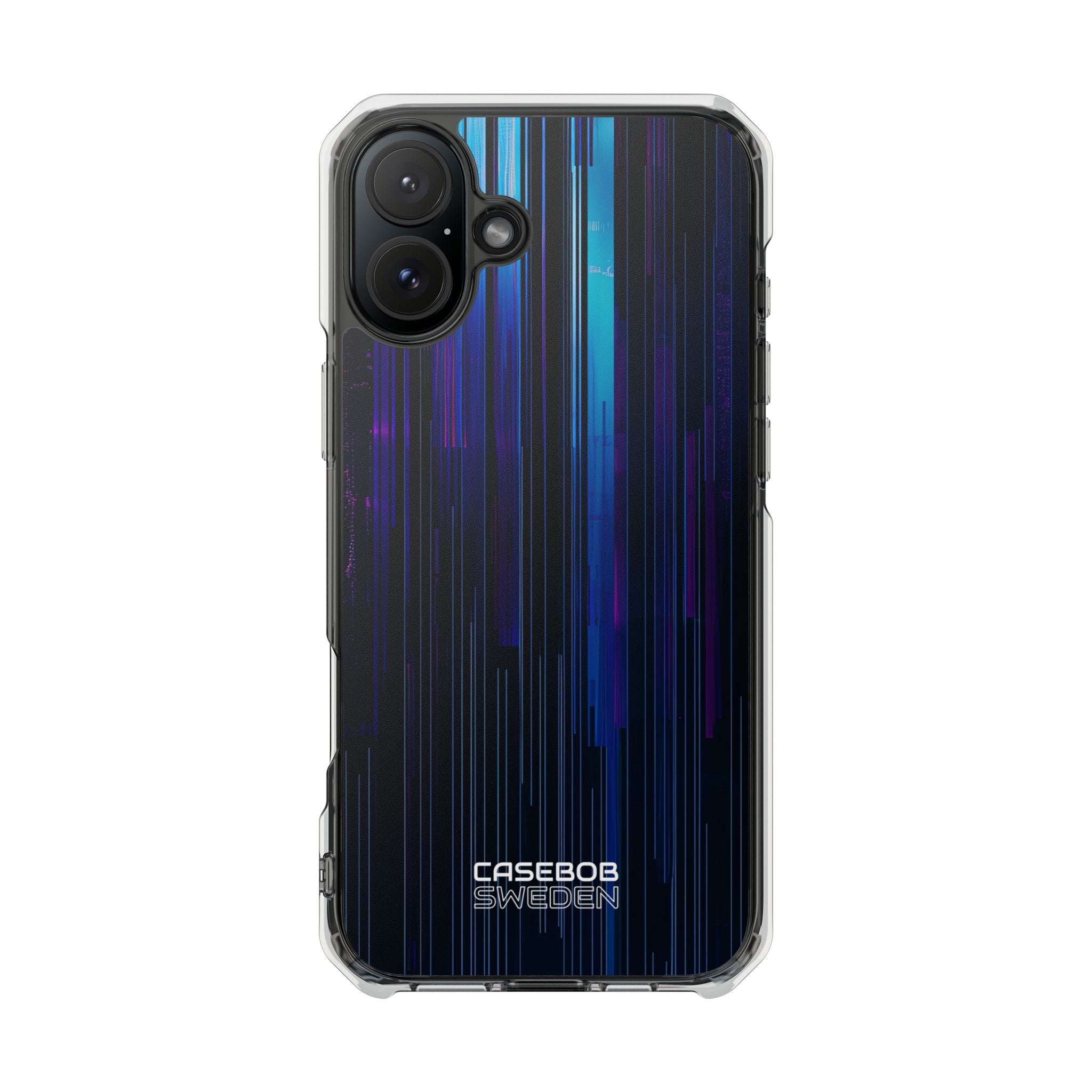 Neon Glitch Stripes iPhone 16 - Impact Clear+