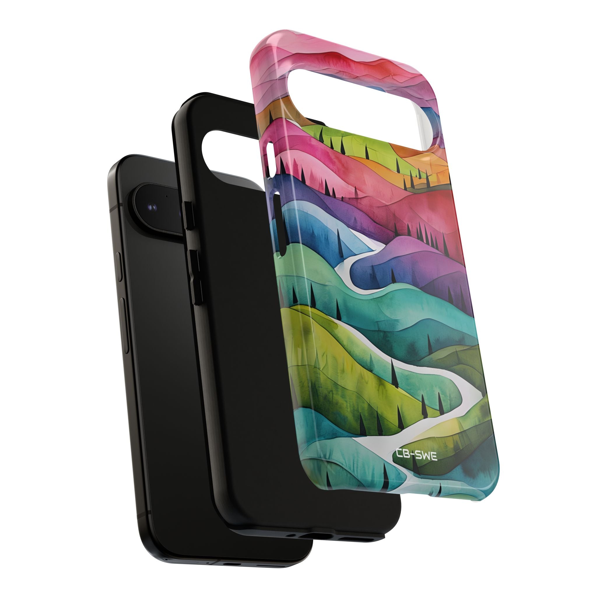 Whimsical Colorful Valleys - Google Pixel Case