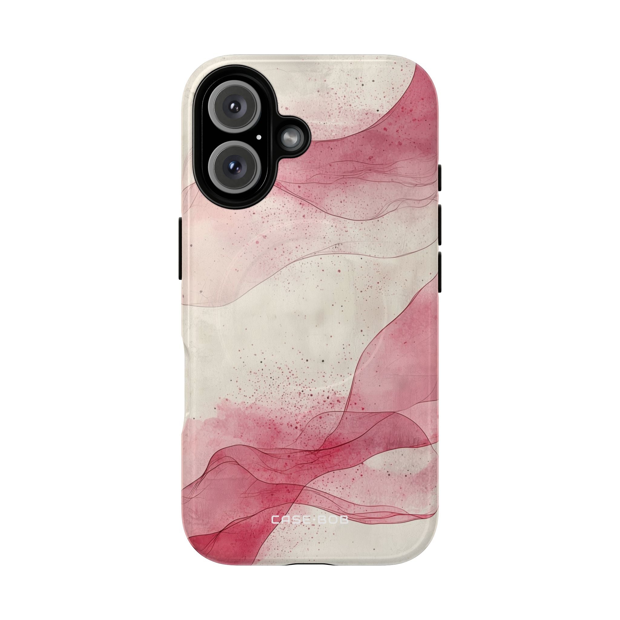 Crimson Waves iPhone 16 Case - Tough+