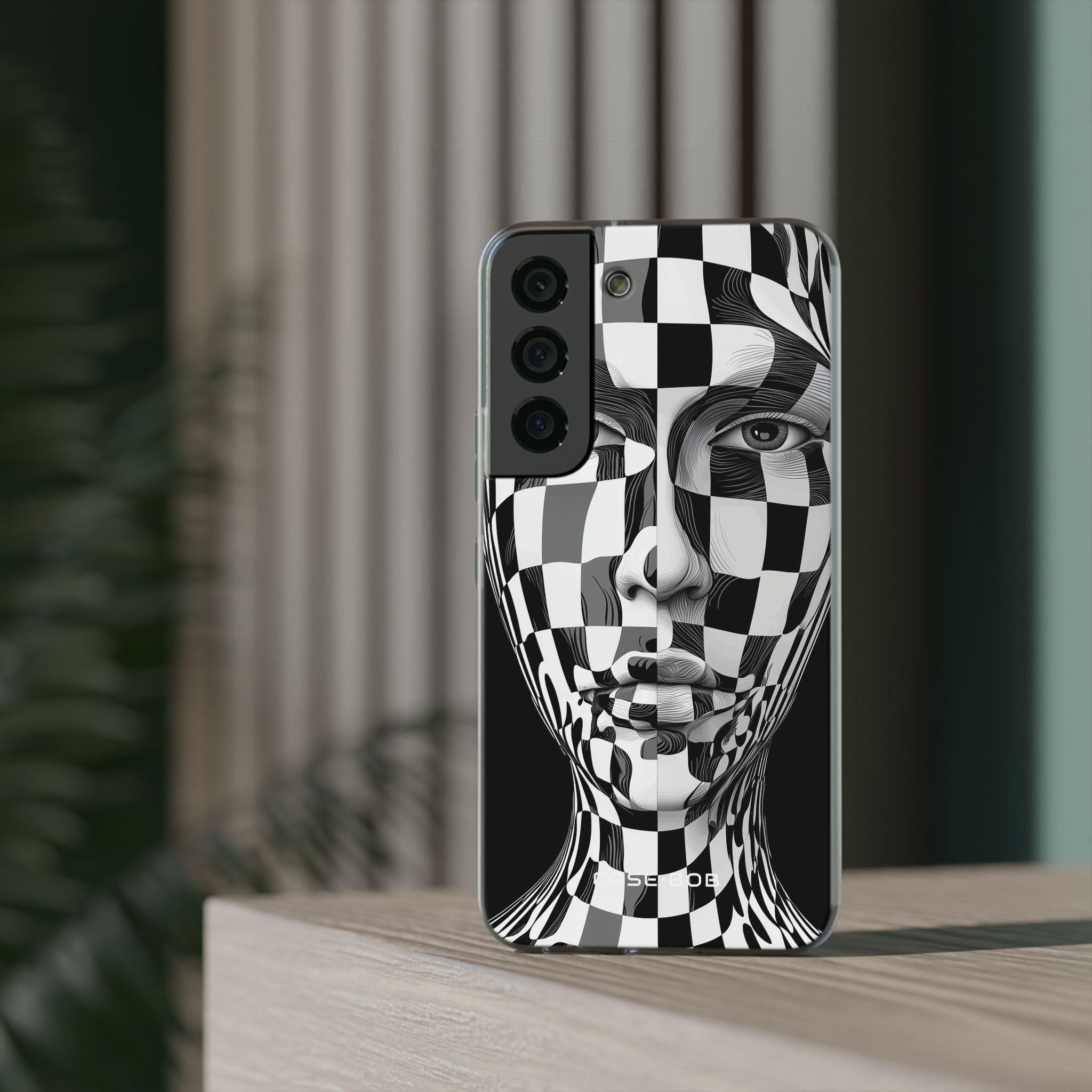 Checkered Face Samsung S22 - Soft