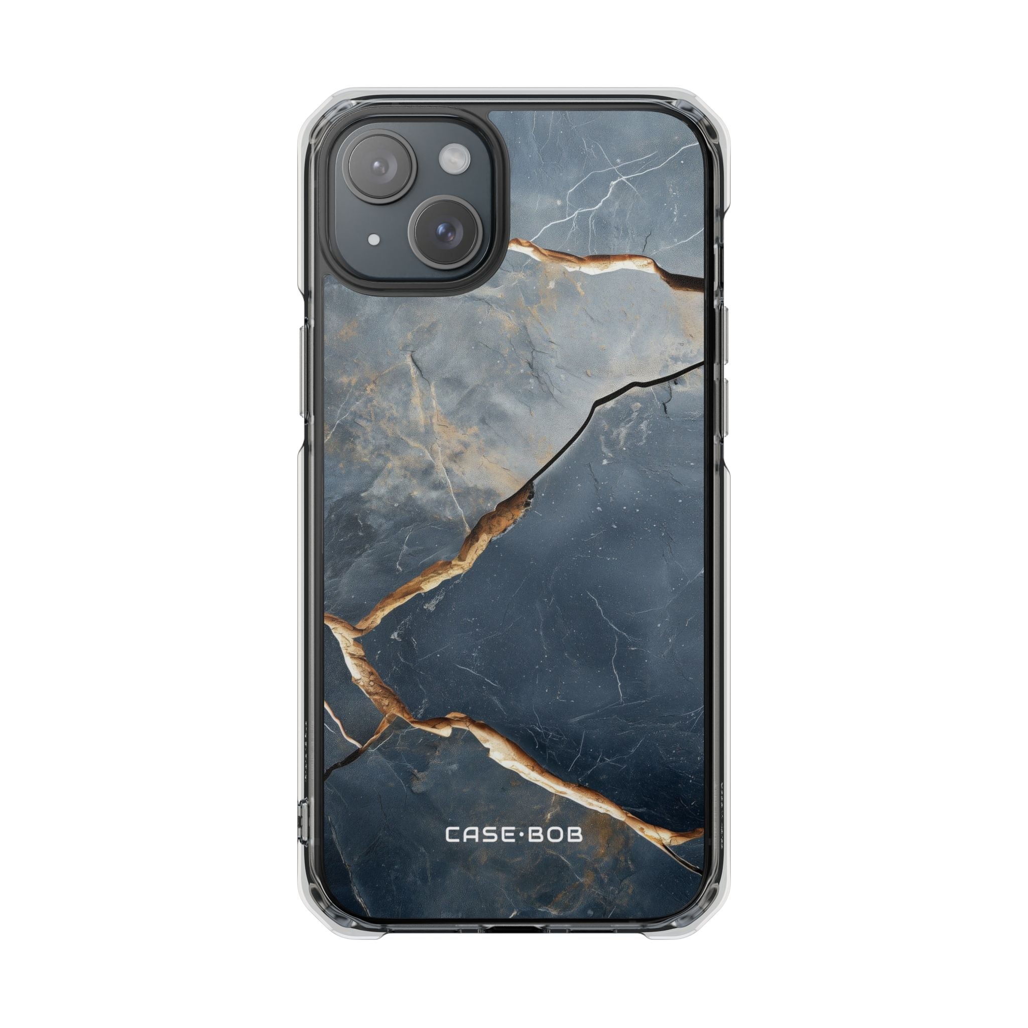 Jagged Vein Navy iPhone 15 Plus Case - Impact