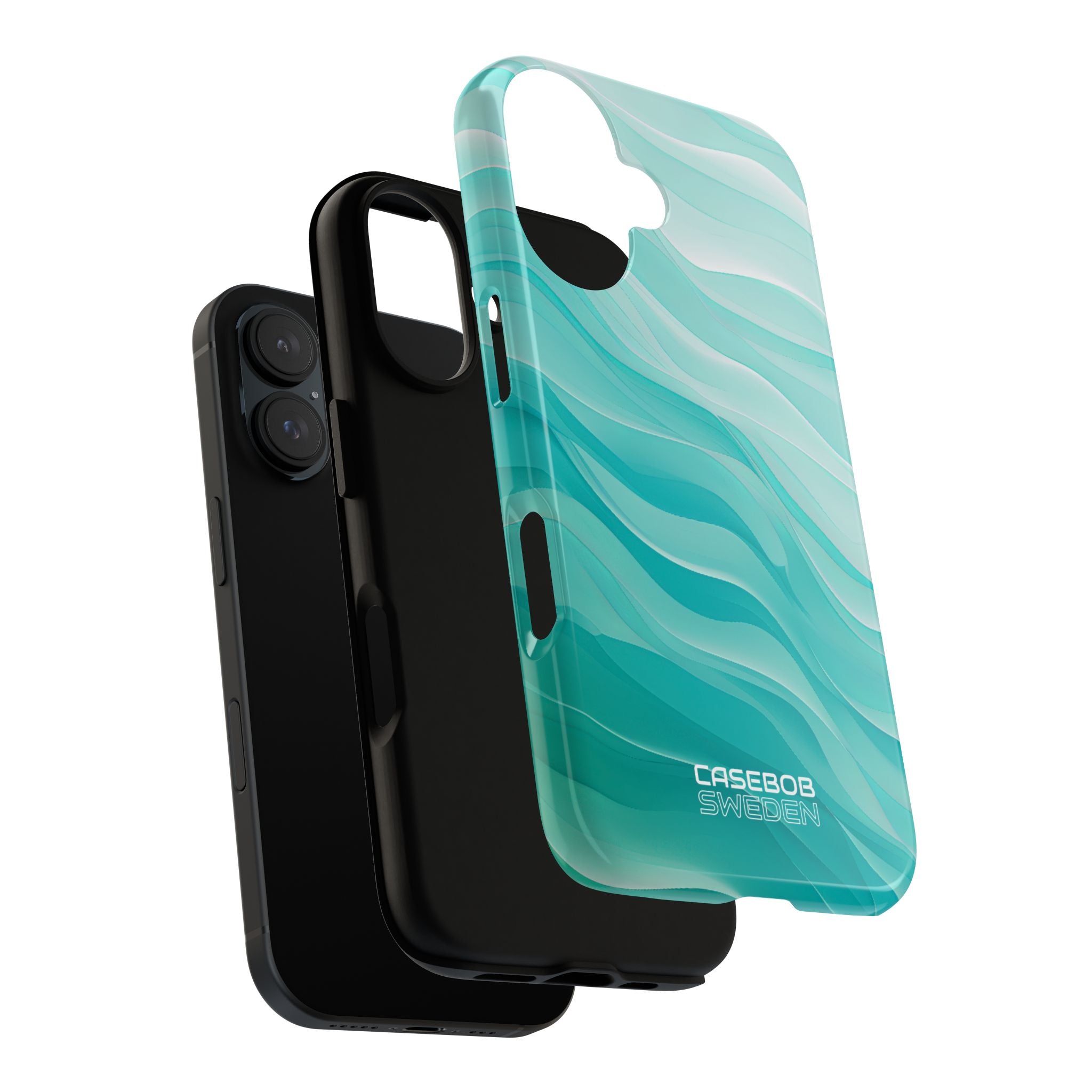 Soothing Aqua Waves iPhone 16 - Tough