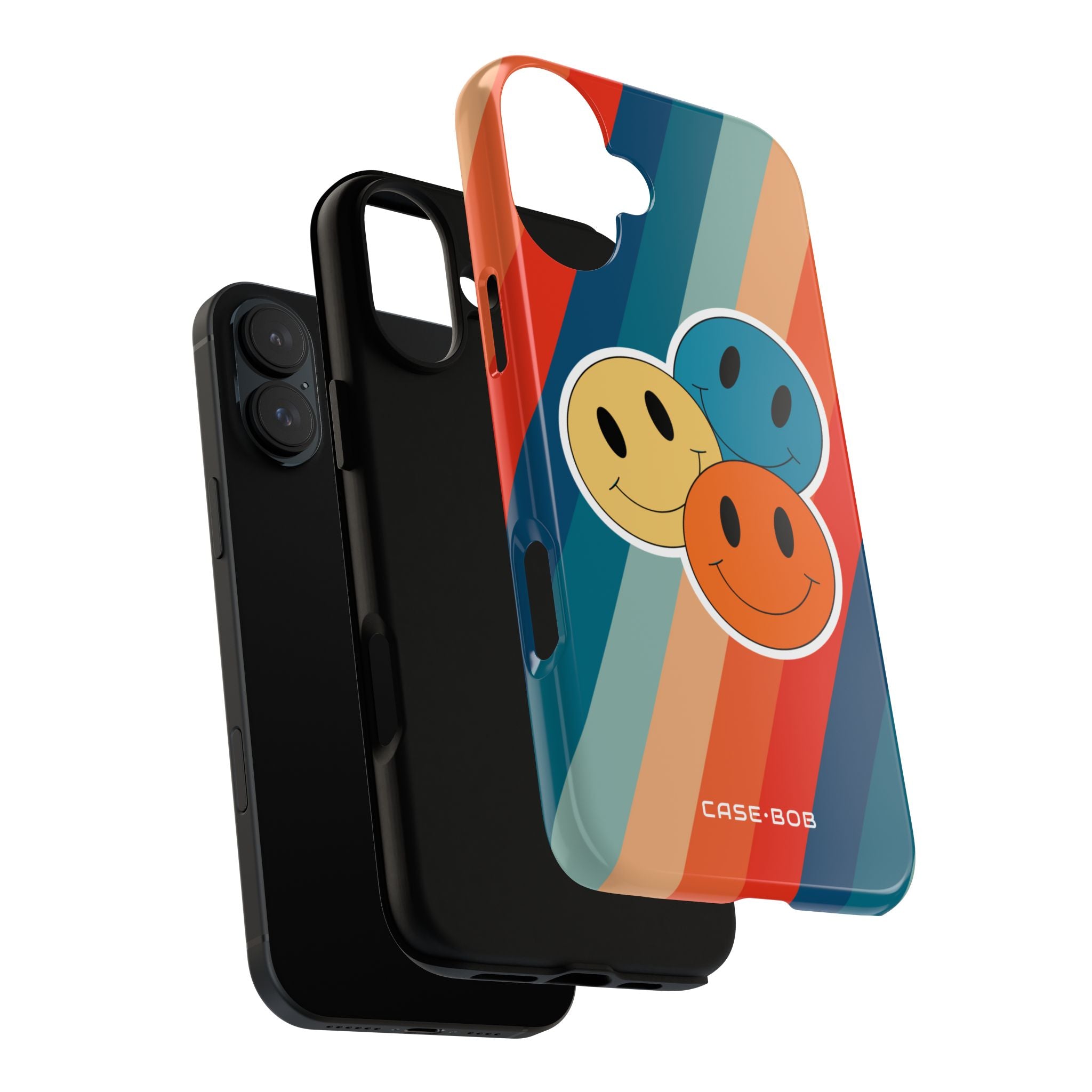 Smiley Trio Waves iPhone 16 Plus Case - Tough
