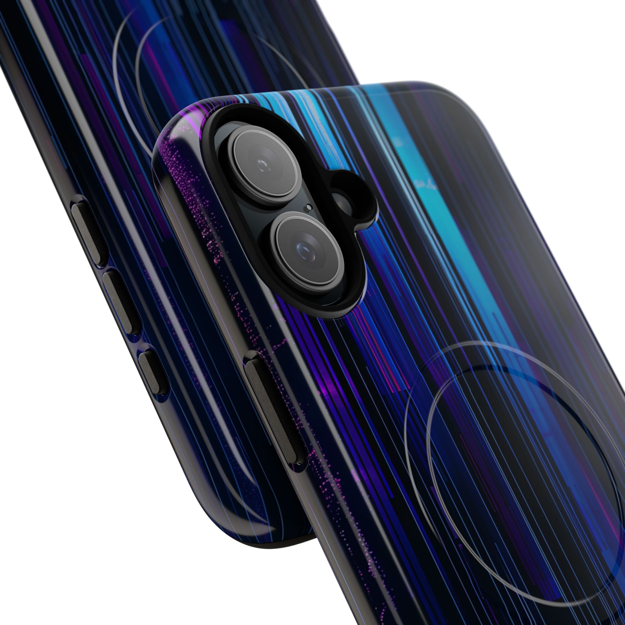 Neon Glitch Stripes iPhone 16 - Tough+