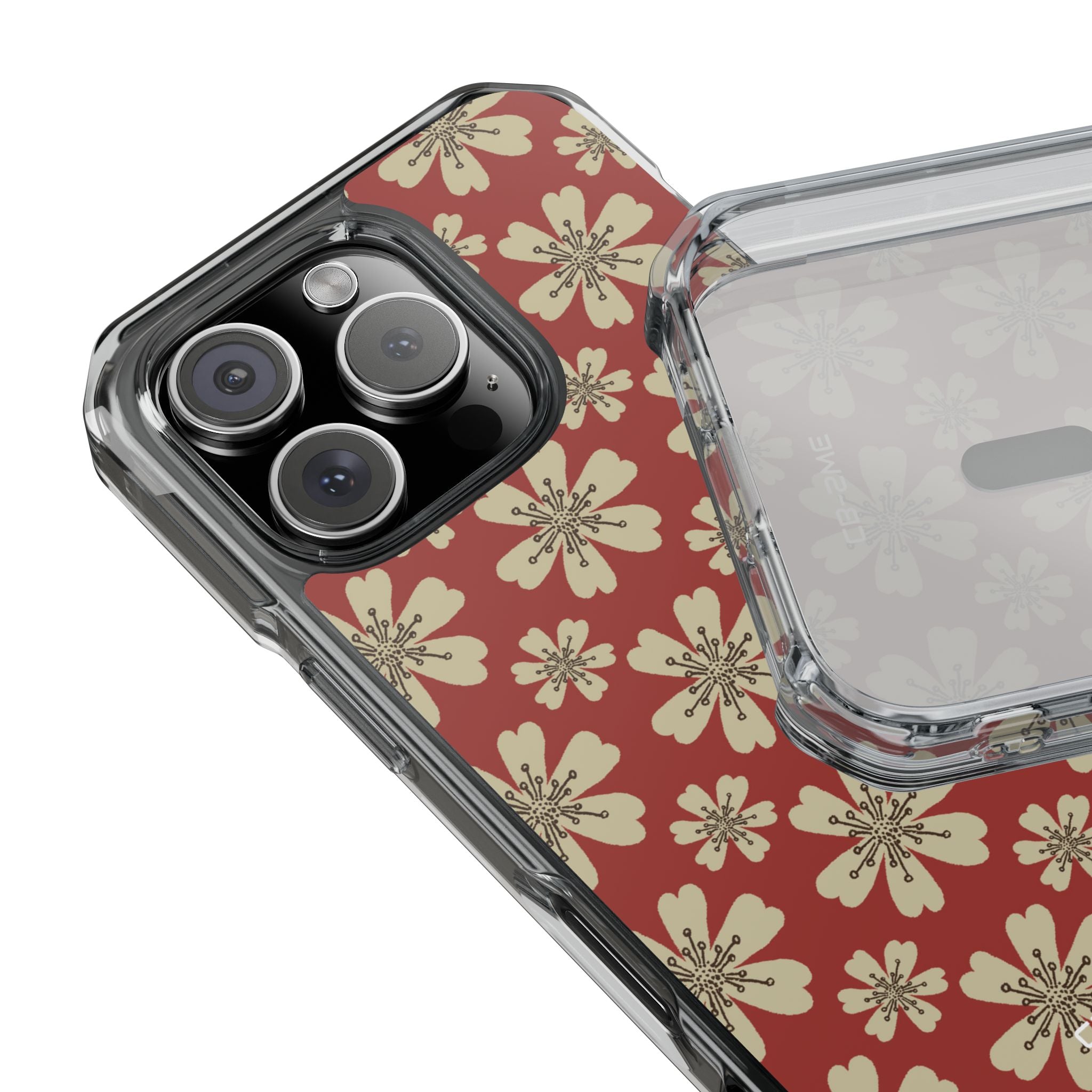 Retro Red Florals iPhone Case - Impact