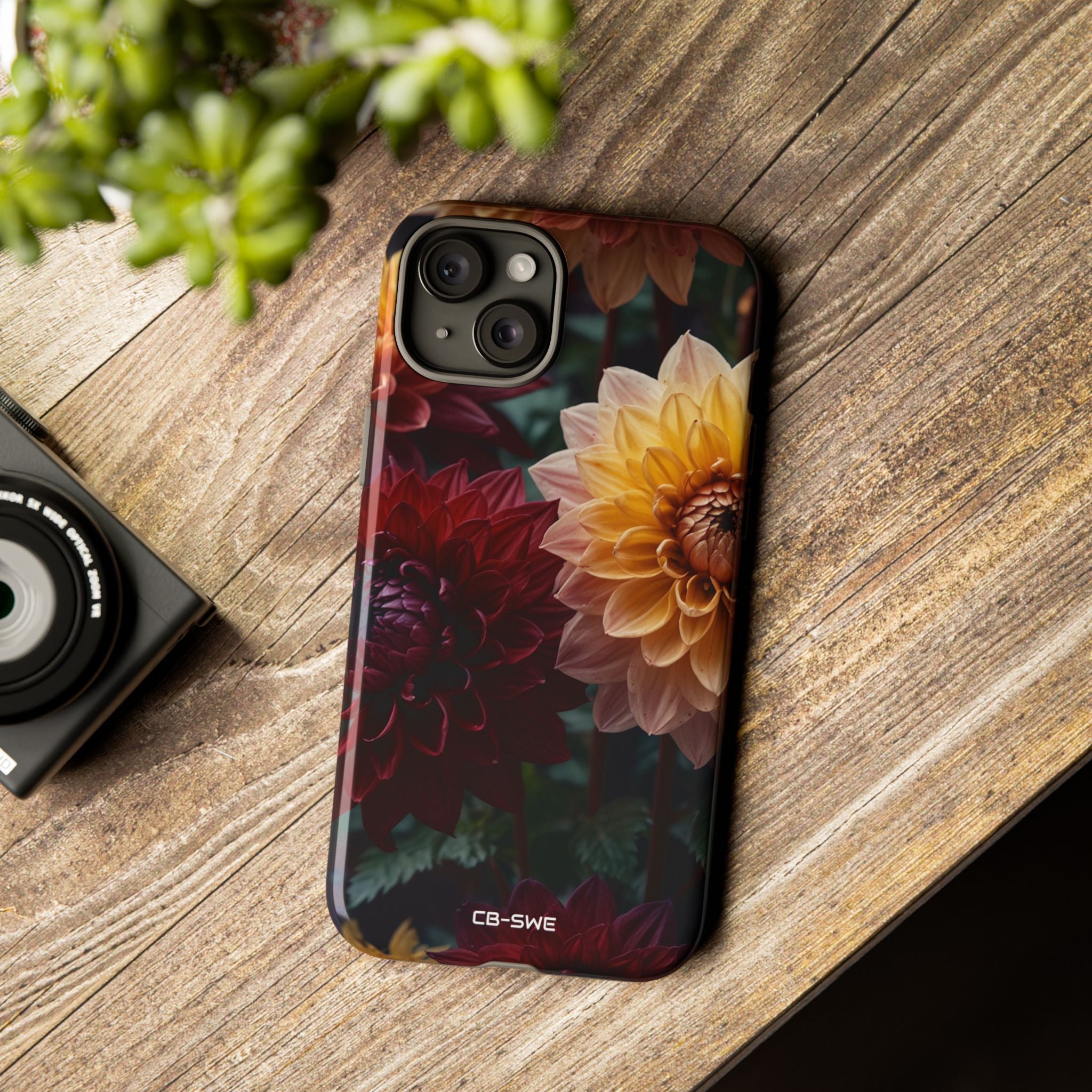 Dahlias Embrace Light - iPhone Case
