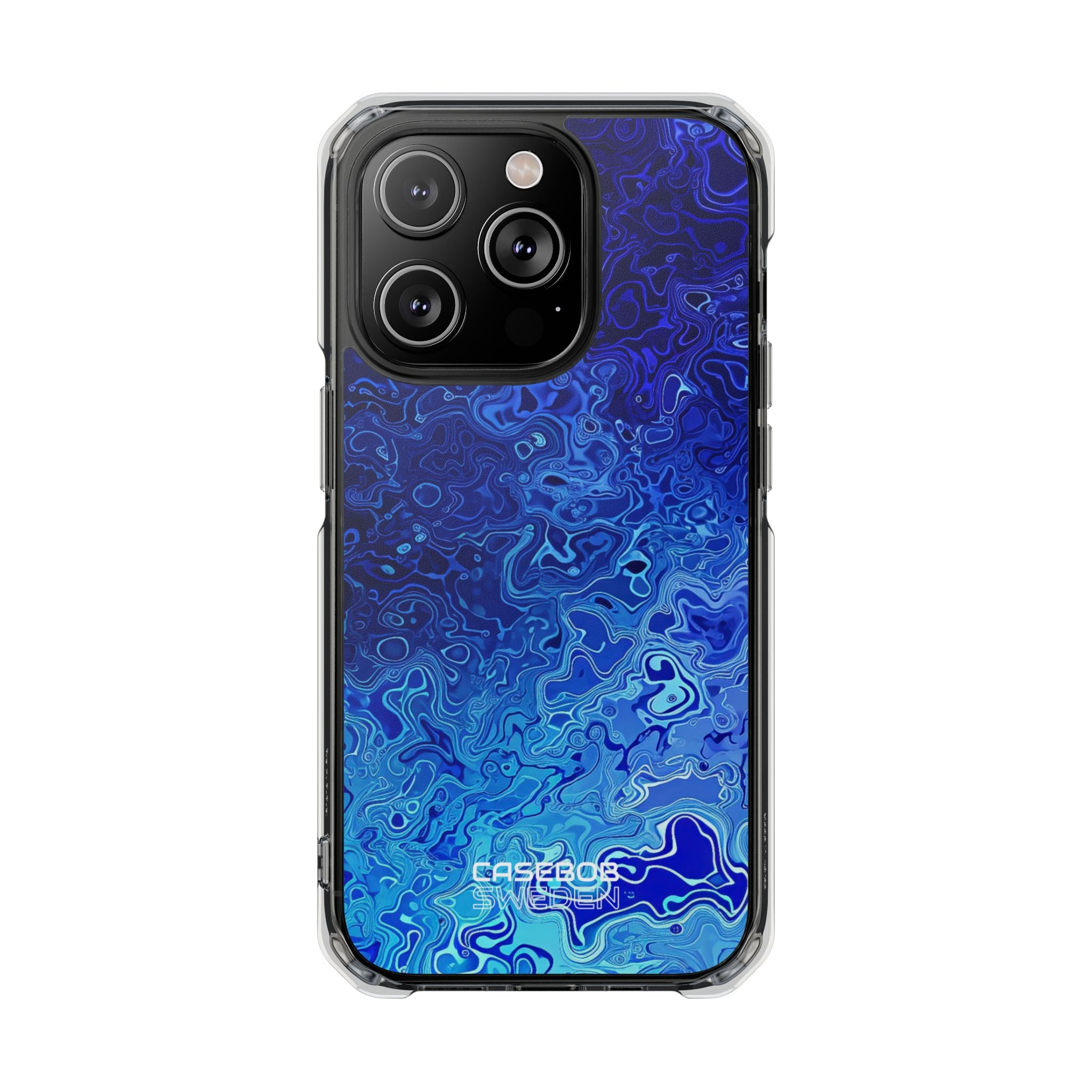 Swirling Blue Currents iPhone 14 - Impact Clear+