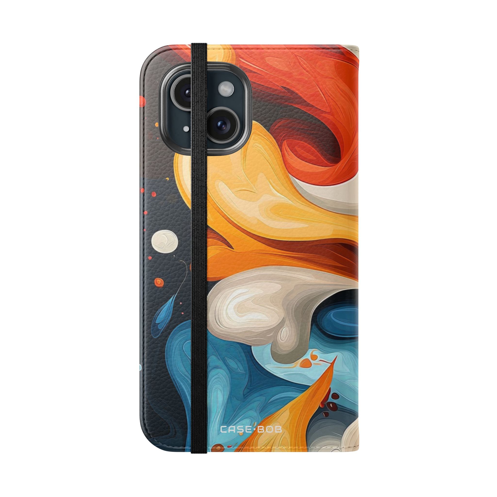 Fiery Swirl - iPhone 15 Case - Wallet