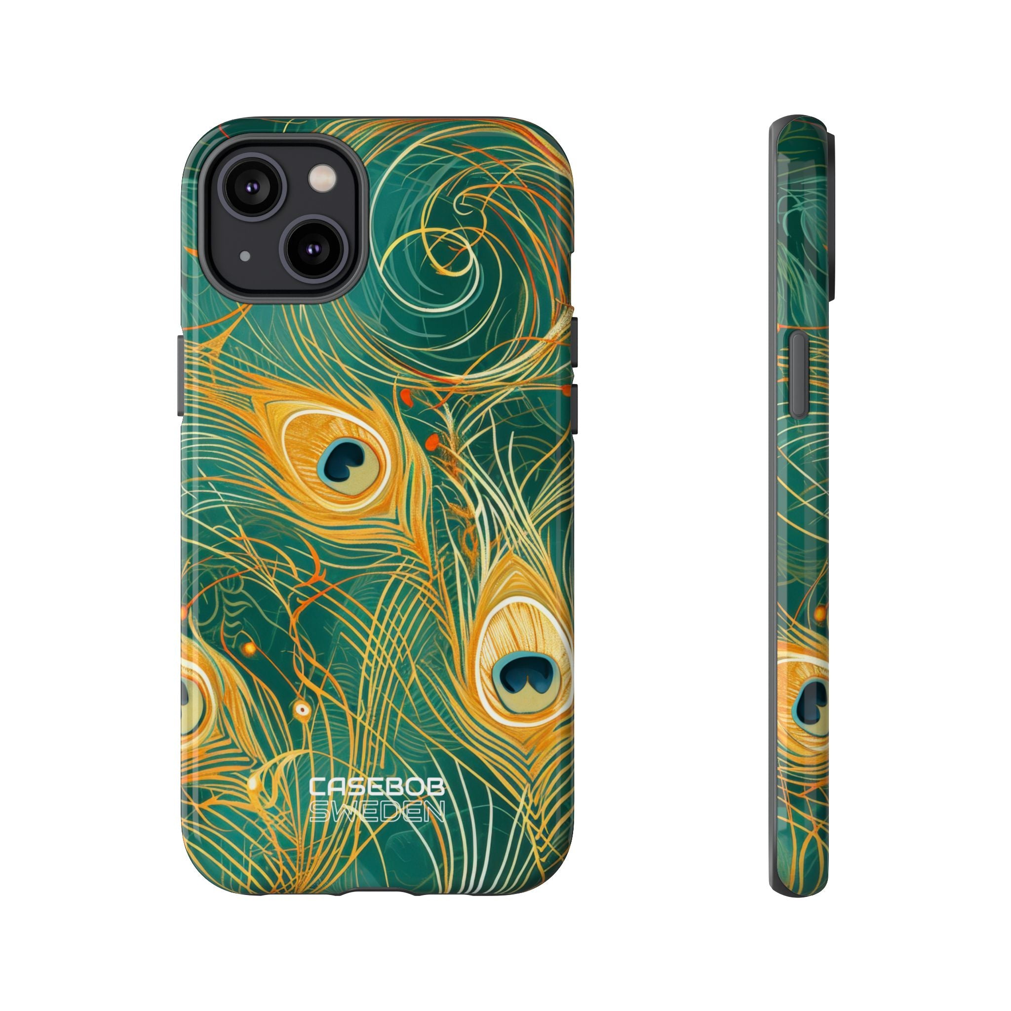 Vibrant Peacock Whirl iPhone 14 - Tough
