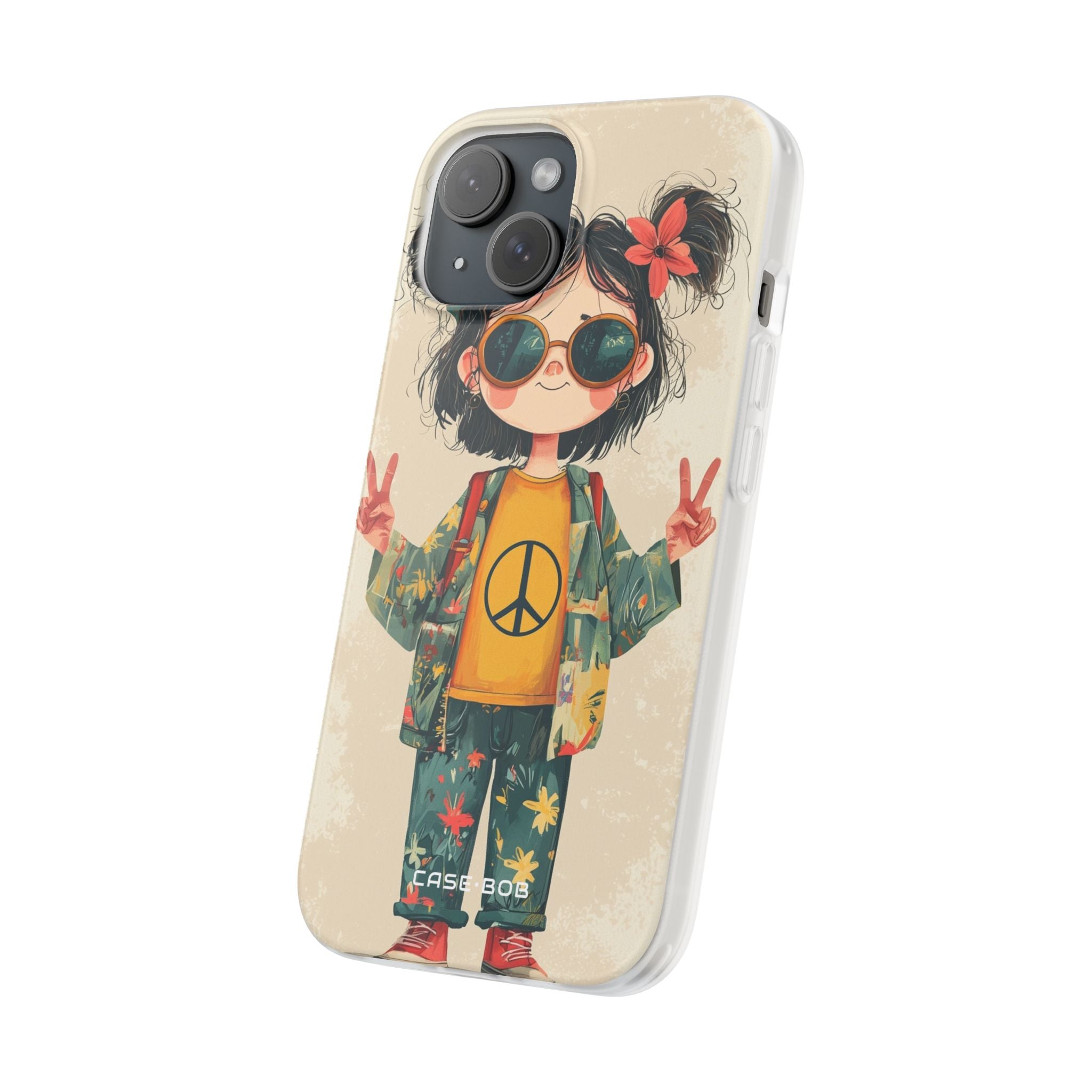 Peace Pigtails iPhone 15 Case - Soft