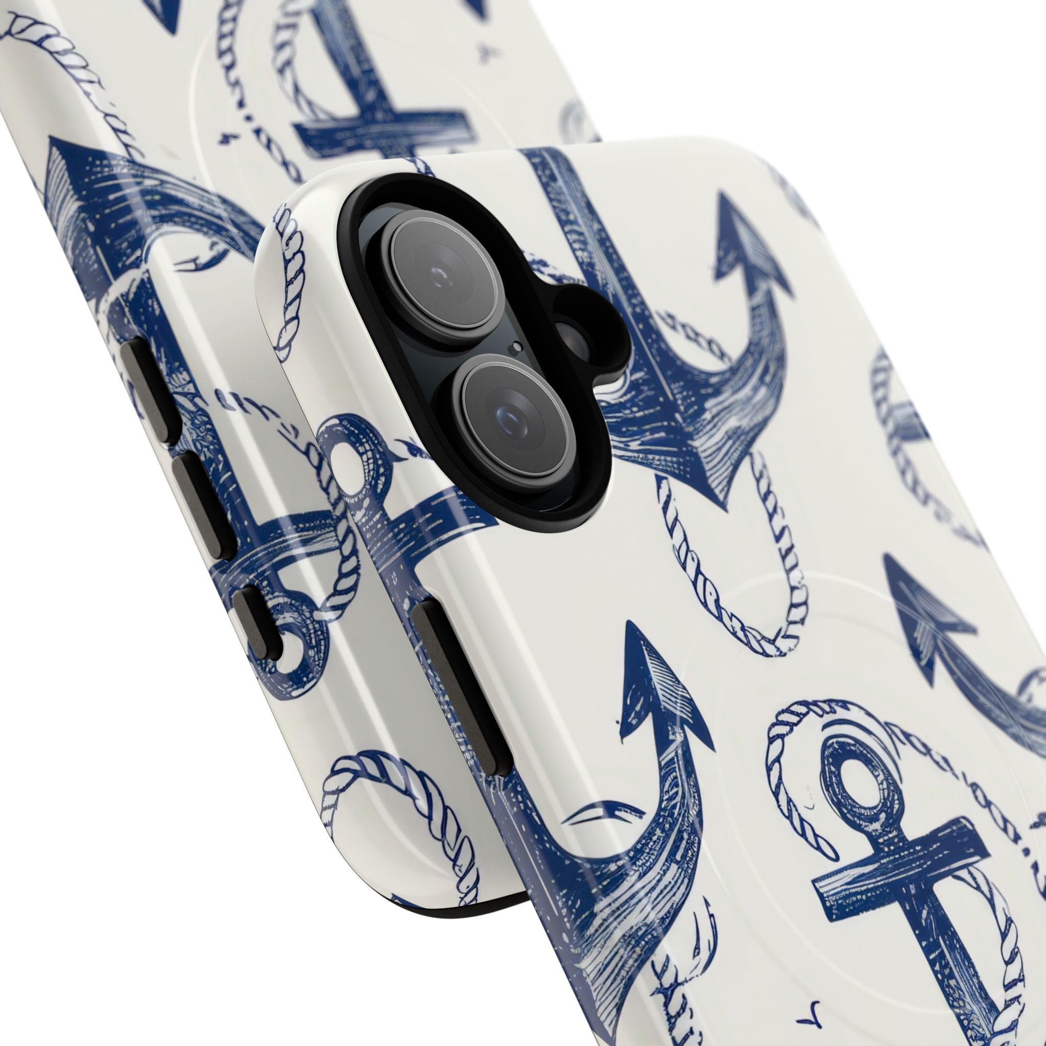 Navy Anchor Tapestry iPhone 16 - Tough+