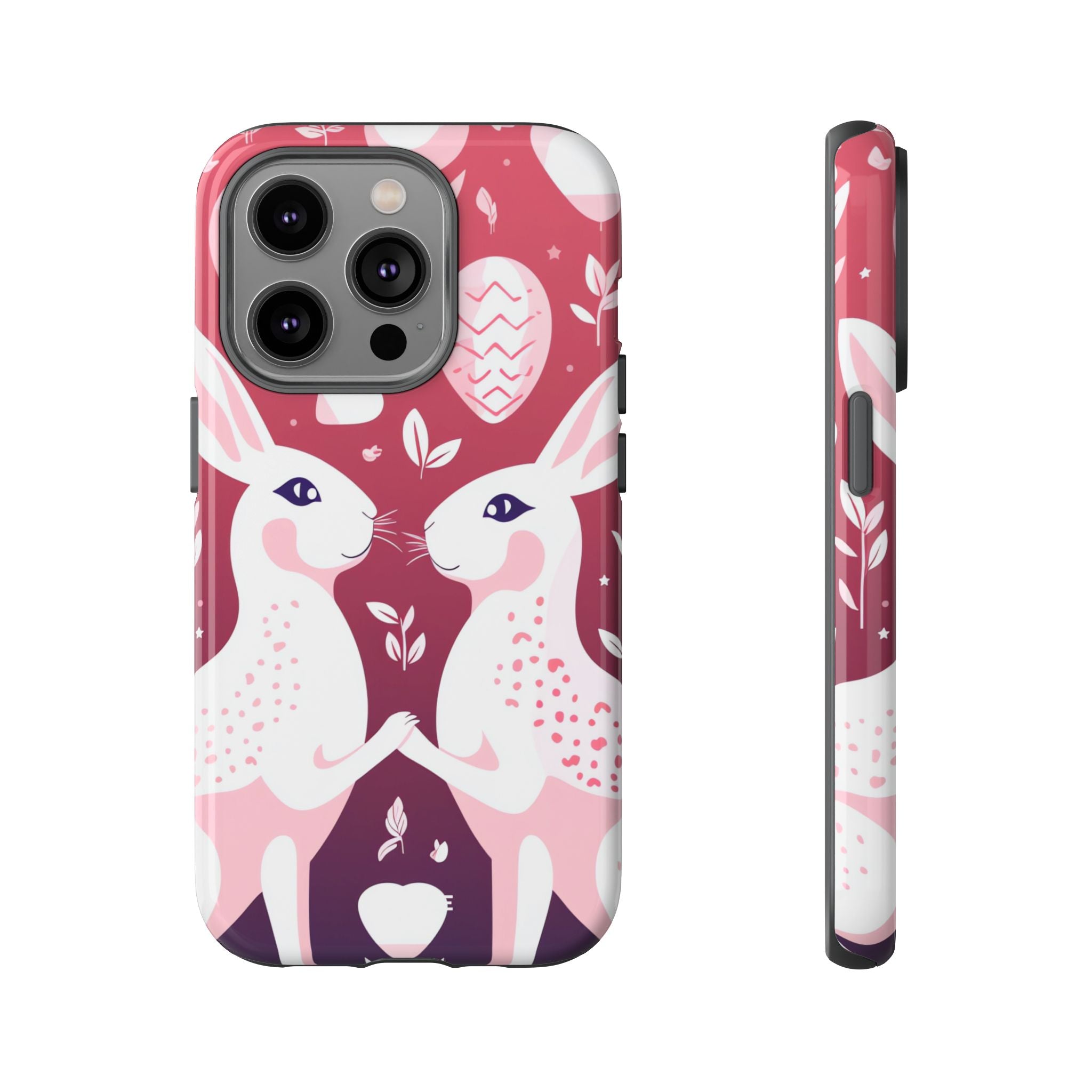 Rabbits Share Joy - iPhone Case