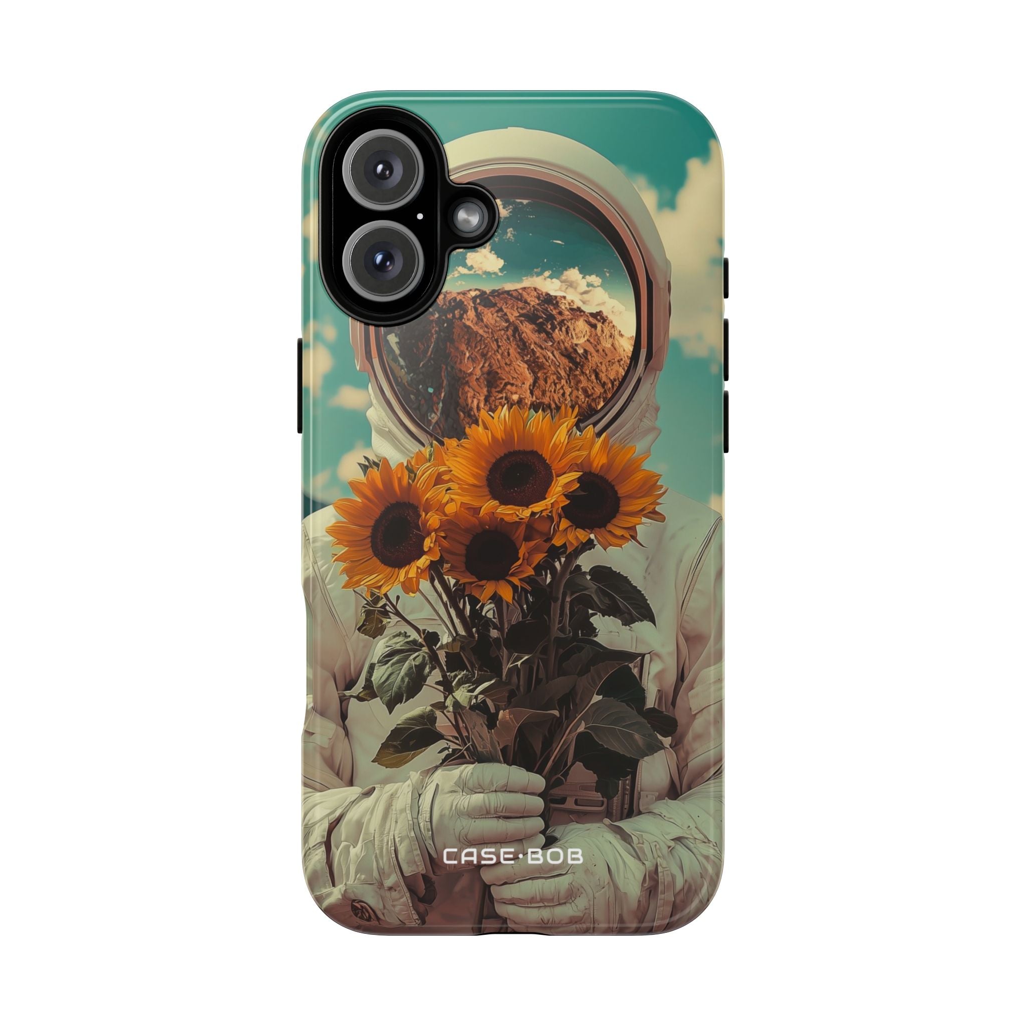 Sunflower Astronaut iPhone 16 Plus Case - Tough