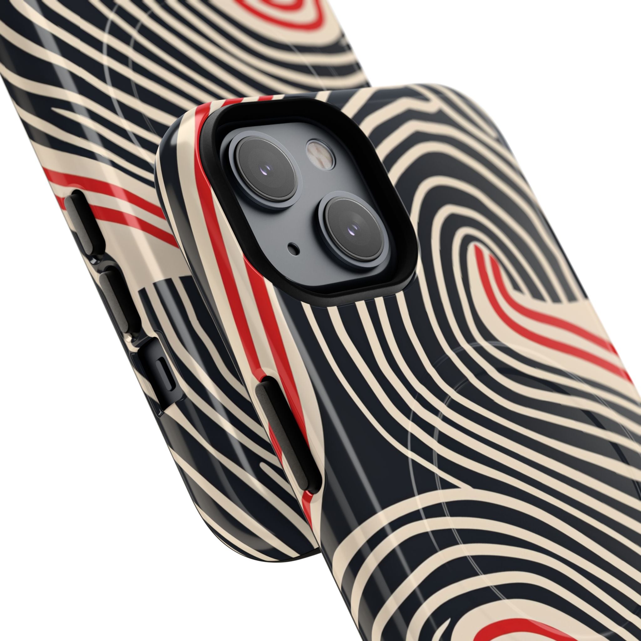 Wavy Red Flow iPhone 14 - Tough+