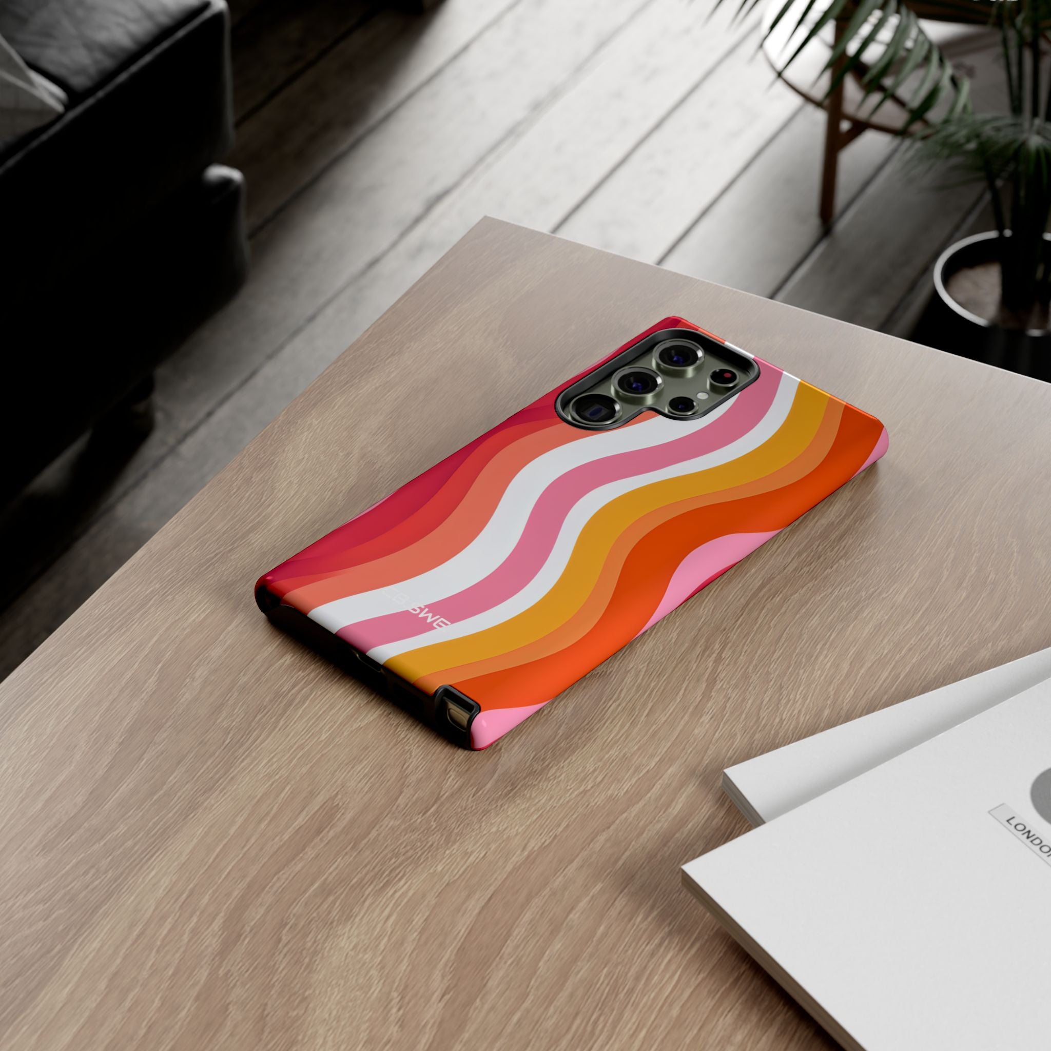 Vibrant Retro Vertical Wavy Stripes Samsung S23 - Tough