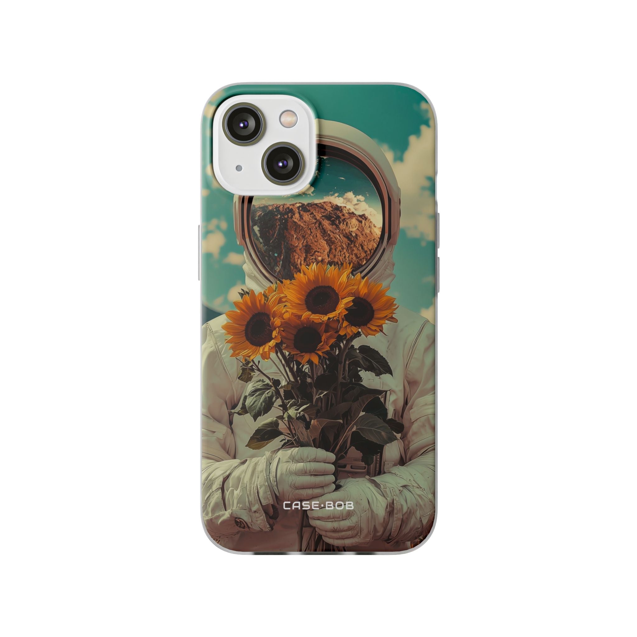 Sunflower Astronaut iPhone 14 Case - Soft