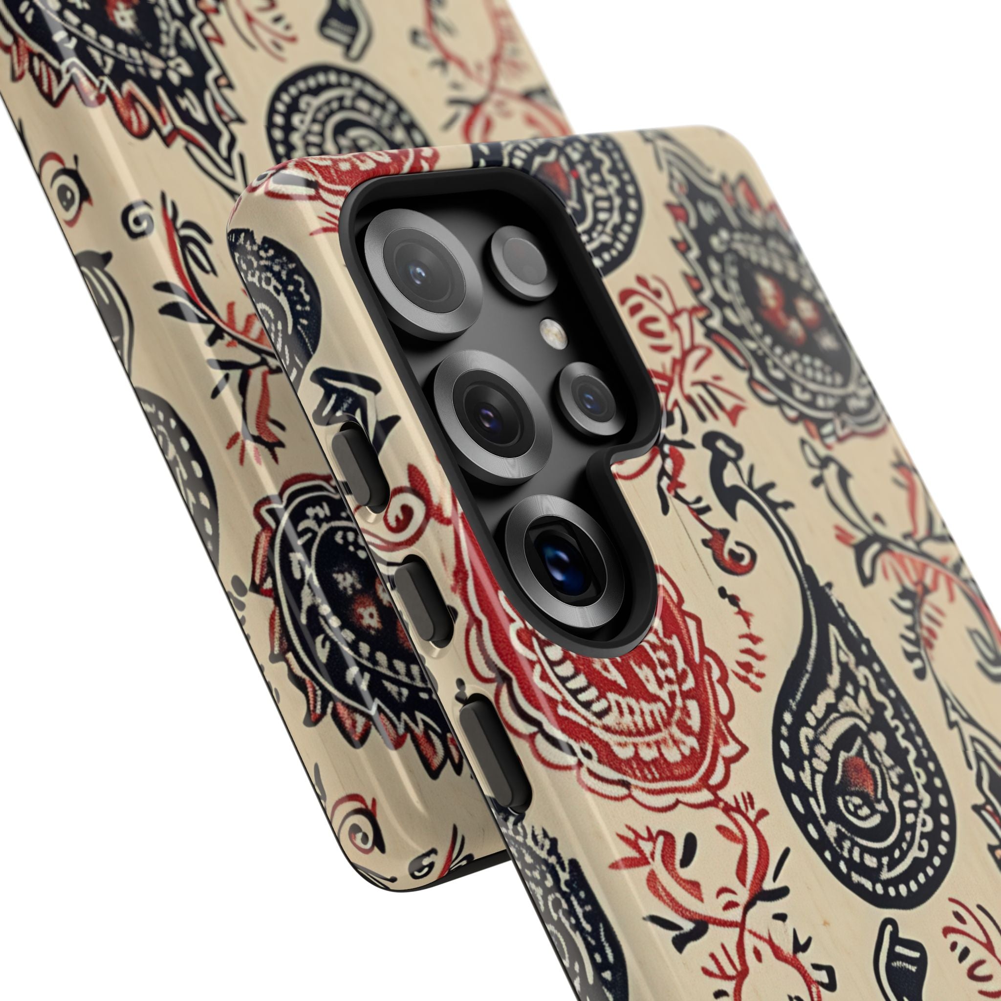 Navy Paisley Swirl Samsung S25 - Tough