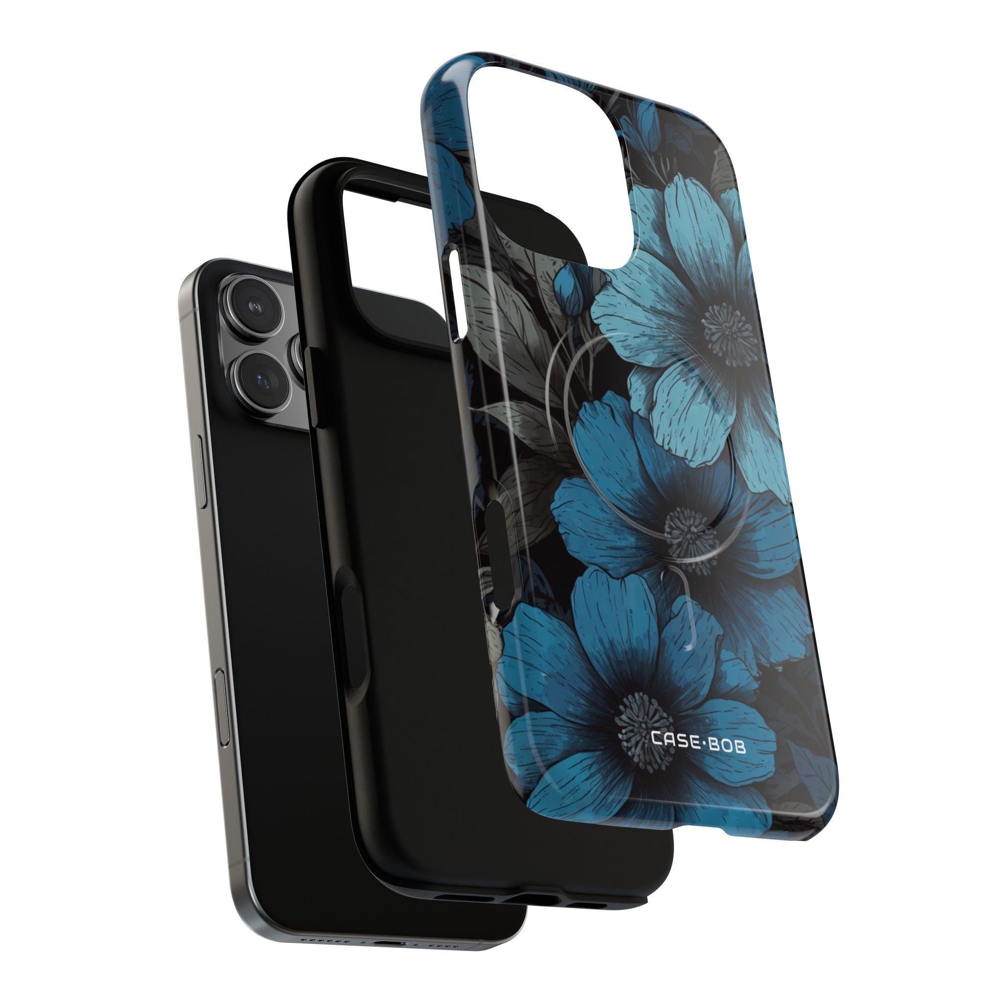 Blue Petal Radiance iPhone 16 Pro Max Case - Tough+