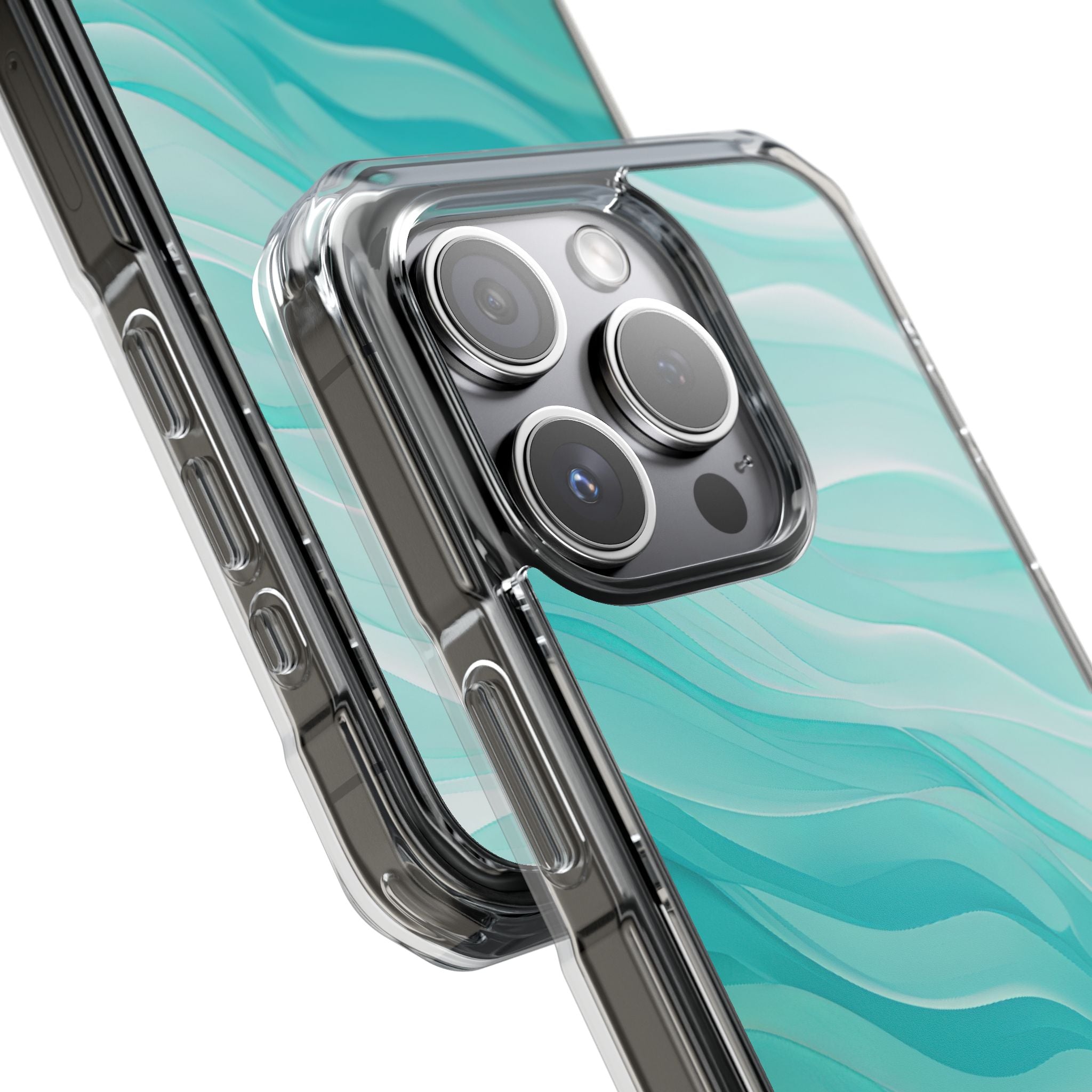 Soothing Aqua Waves iPhone 15 - Impact Clear+