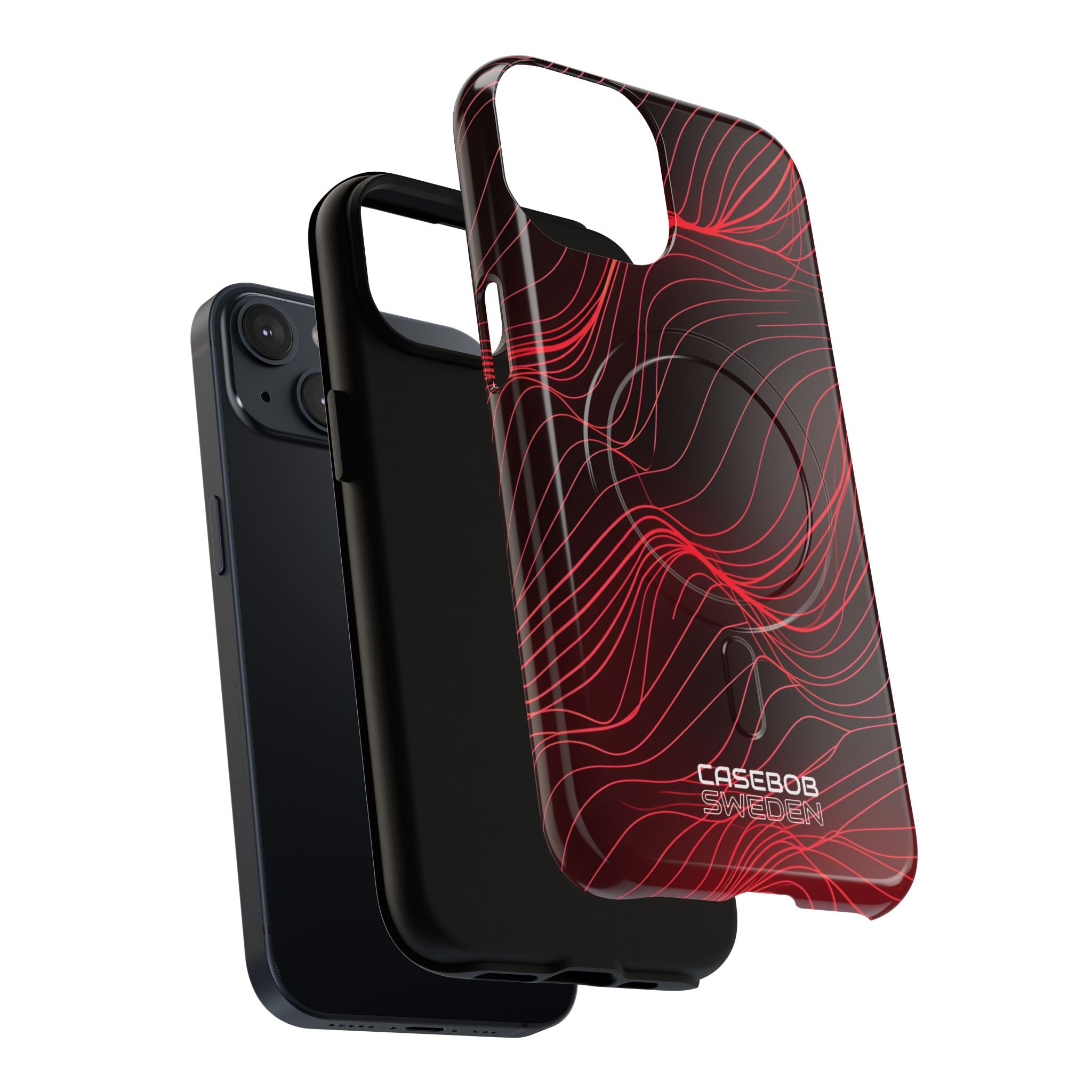Crimson Waveform Flow iPhone 14 - Tough+