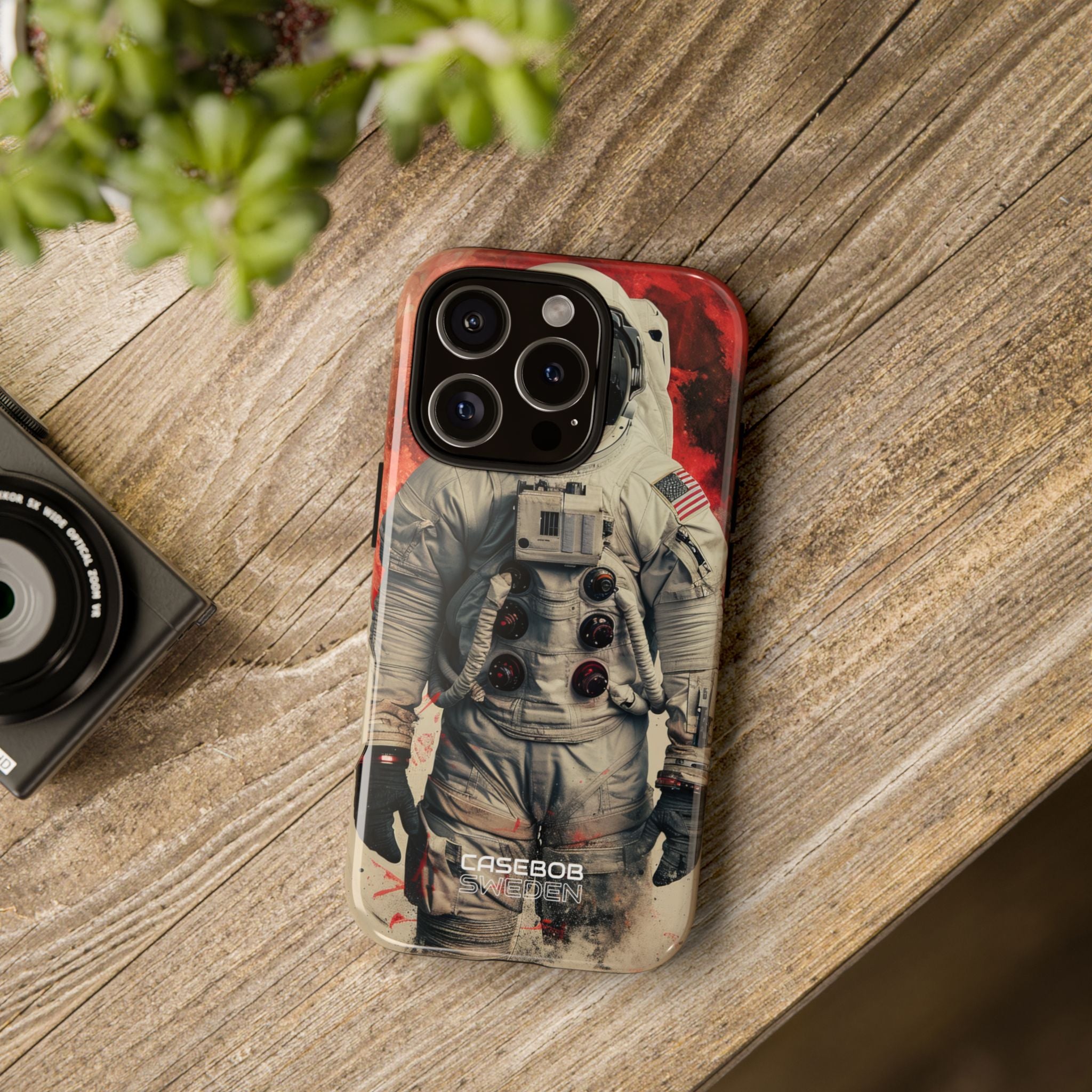 Crimson Spacewalk Dream iPhone 16 - Tough