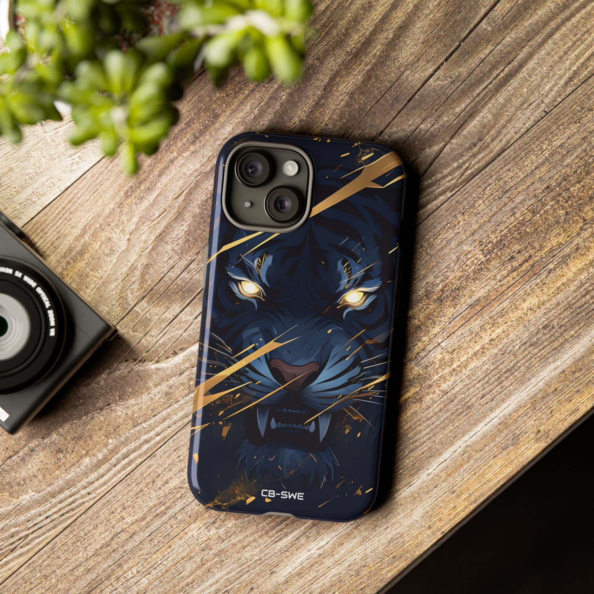 Tiger's Glowing Gaze - iPhone Case