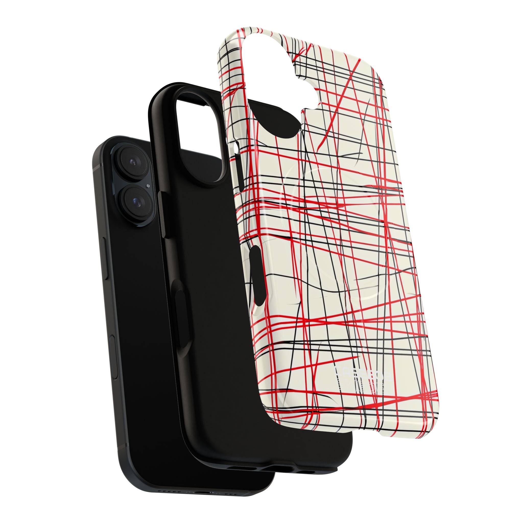 Crimson Wire Tangle iPhone 16 - Tough+