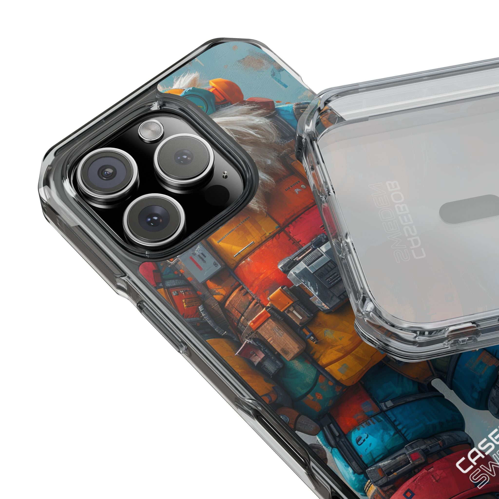 Whimsical Robot Wanderer iPhone 16 - Impact Clear+