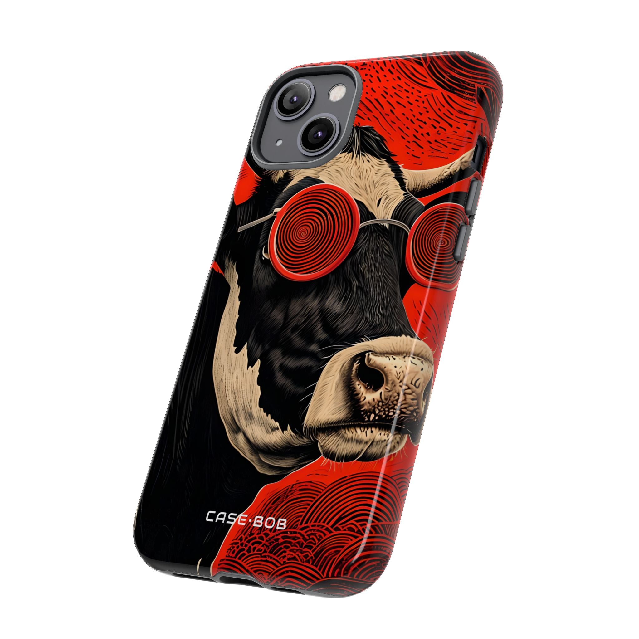 Hypnotic Cow iPhone 14 Plus Case - Tough