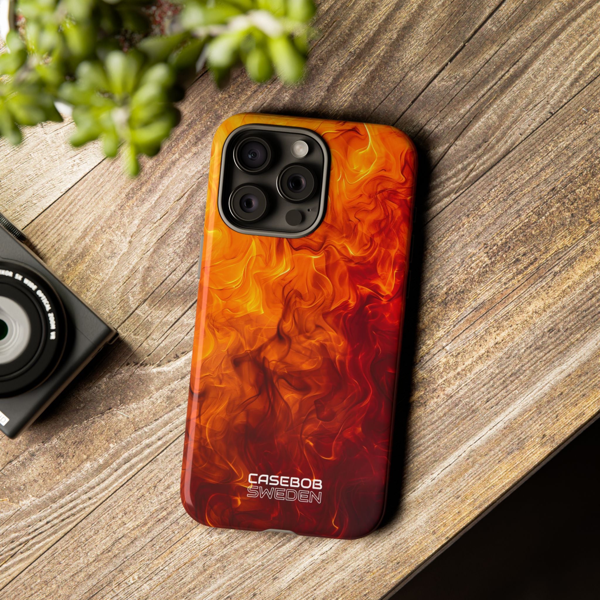 Flaming Energy Swirl iPhone 15 - Tough