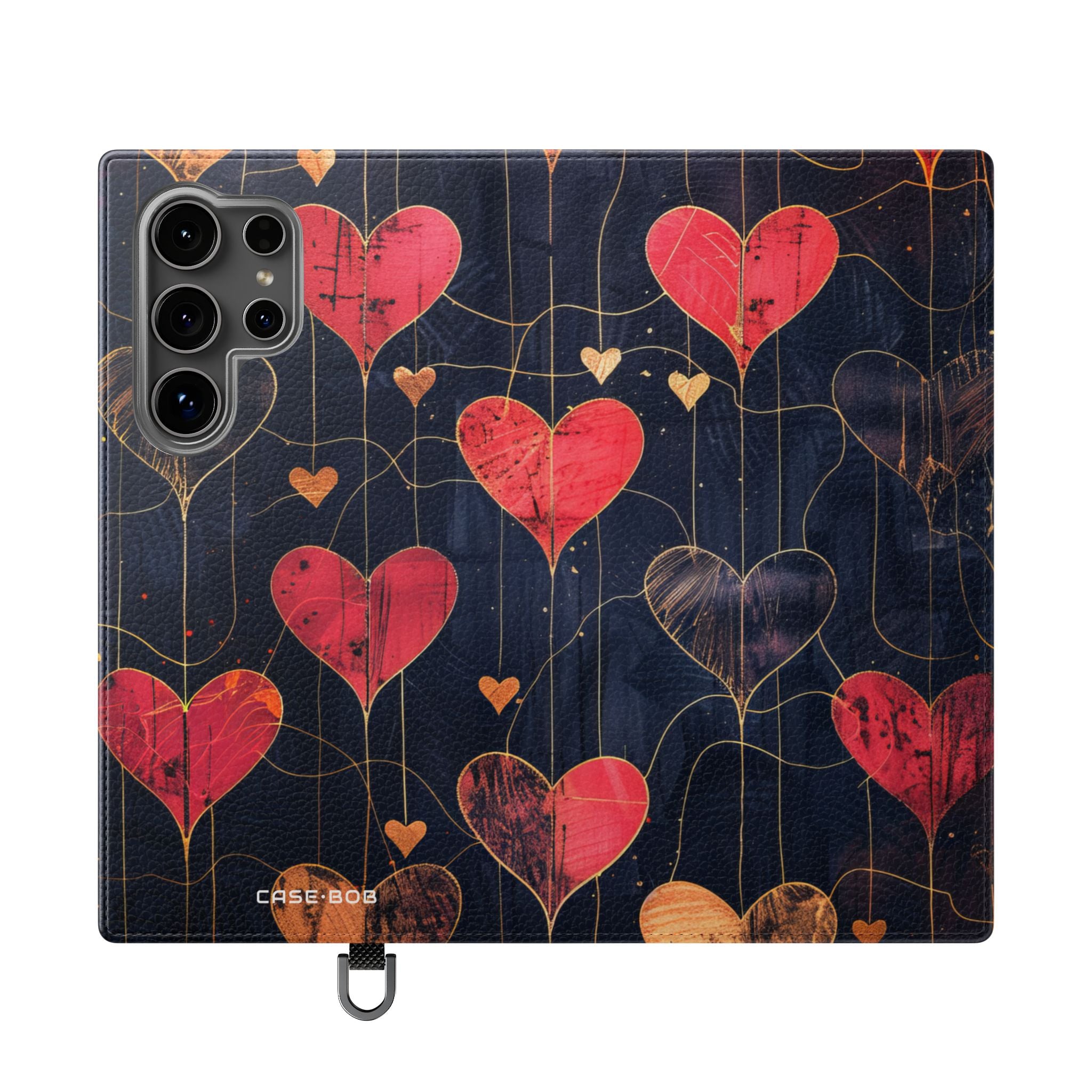 Textured Heart Grid - Samsung S24 Ultra Case - Wallet