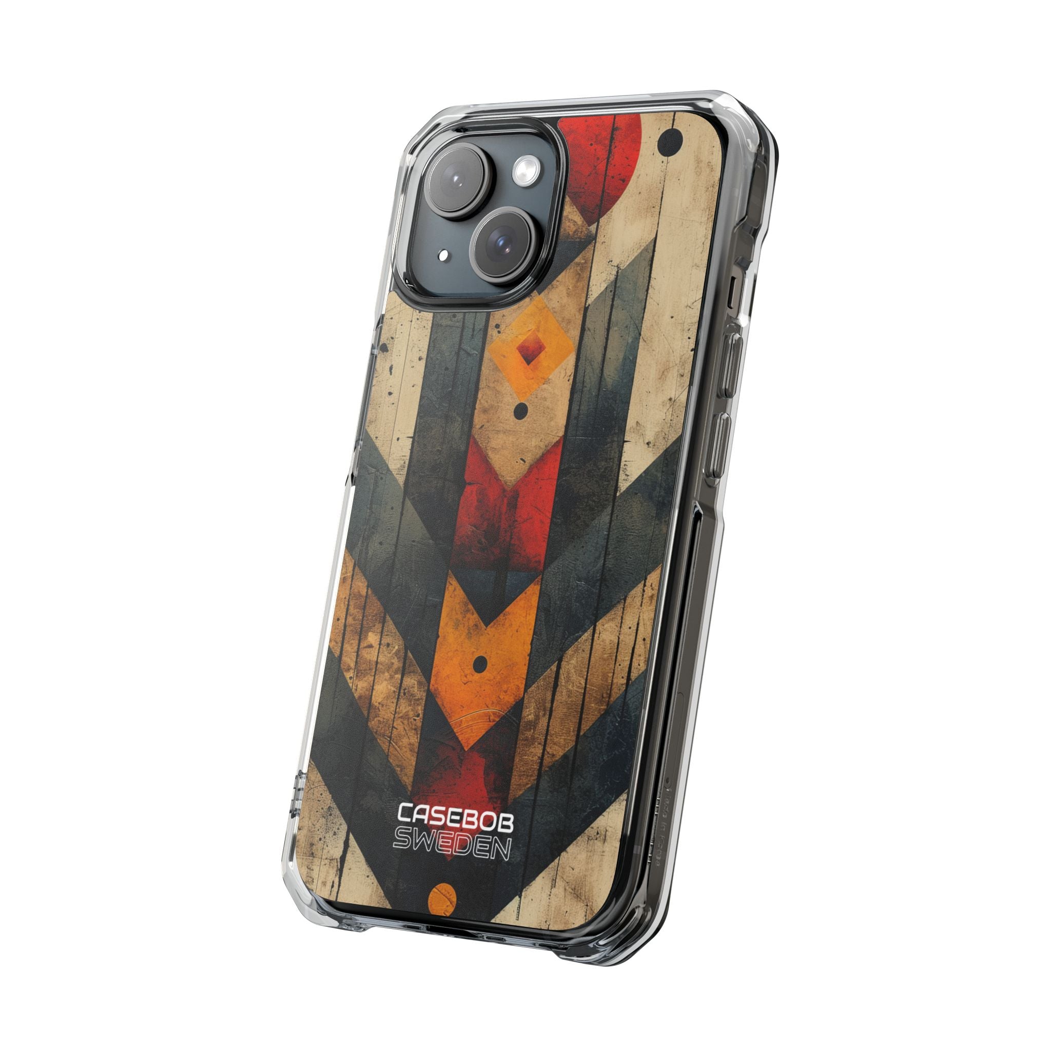 Geometric Fire Rise iPhone 15 - Impact Clear+