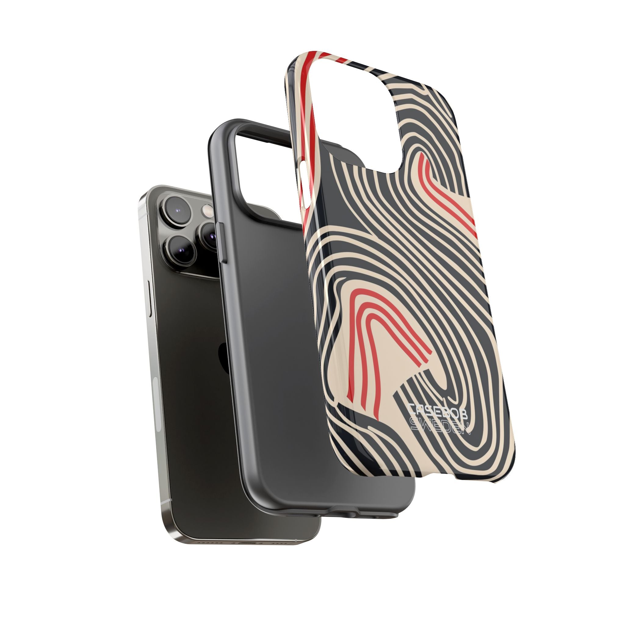 Wavy Red Flow iPhone 14 - Tough