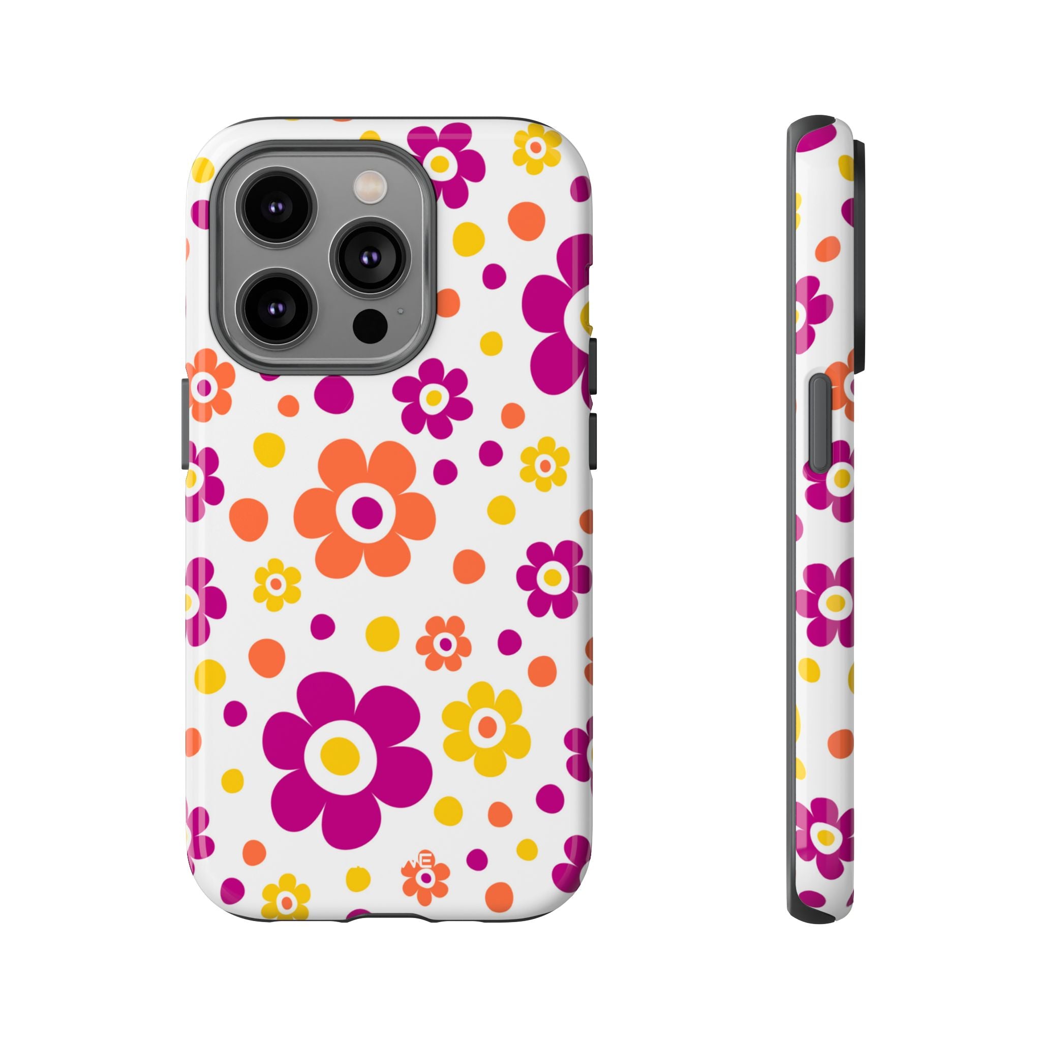 Retro Floral Playfulness - iPhone Case
