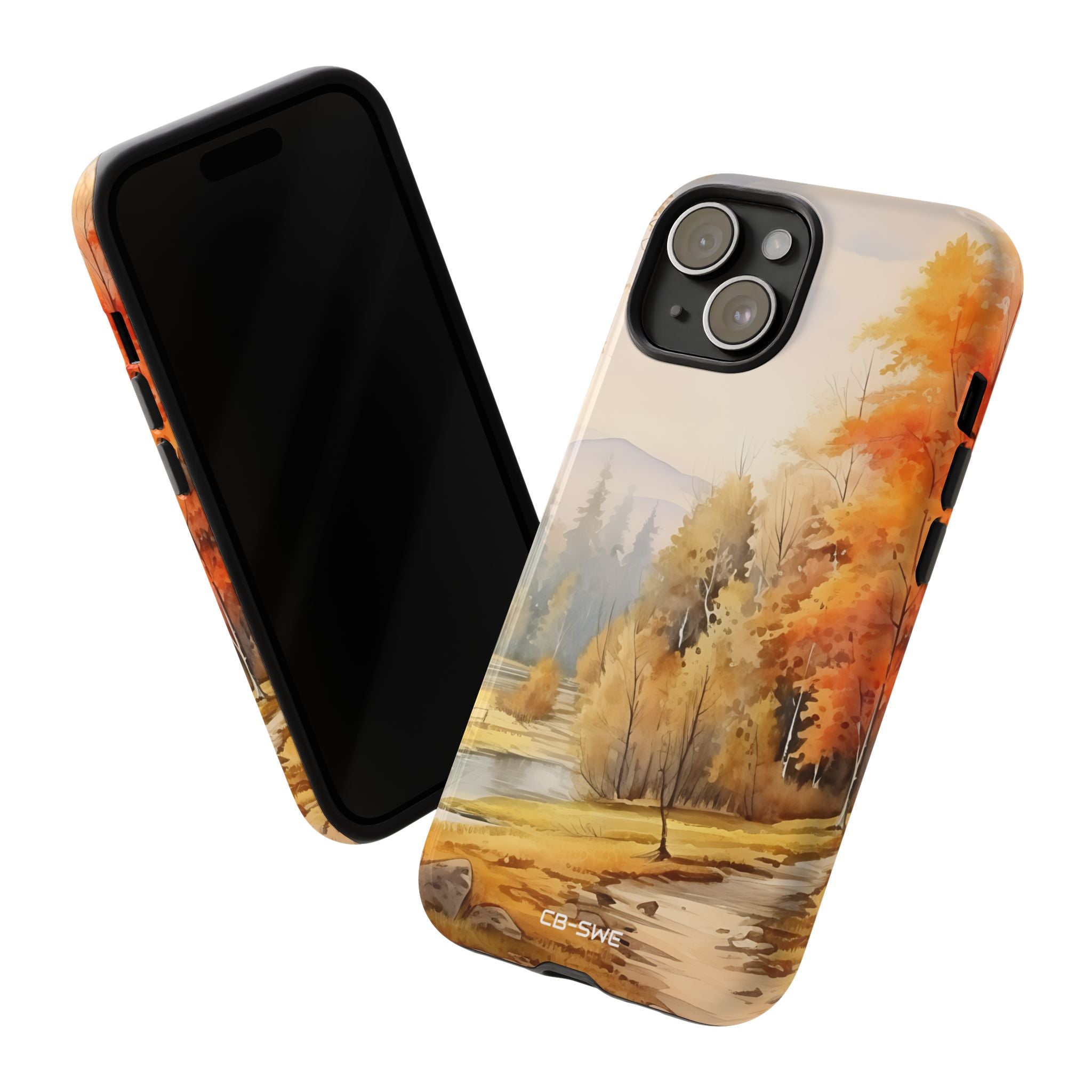 Golden Leaves Drift - iPhone Case