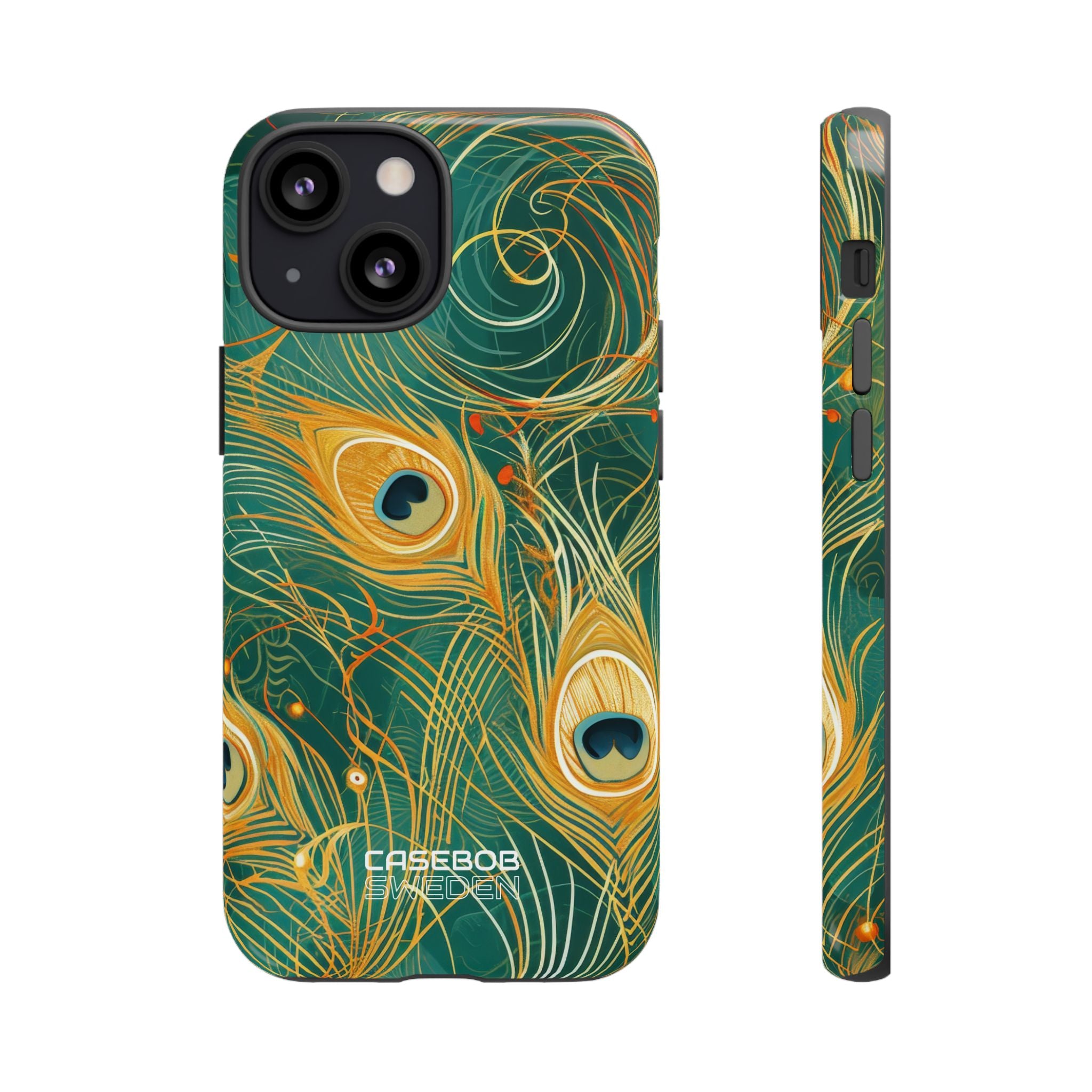 Vibrant Peacock Whirl iPhone 13 - Tough